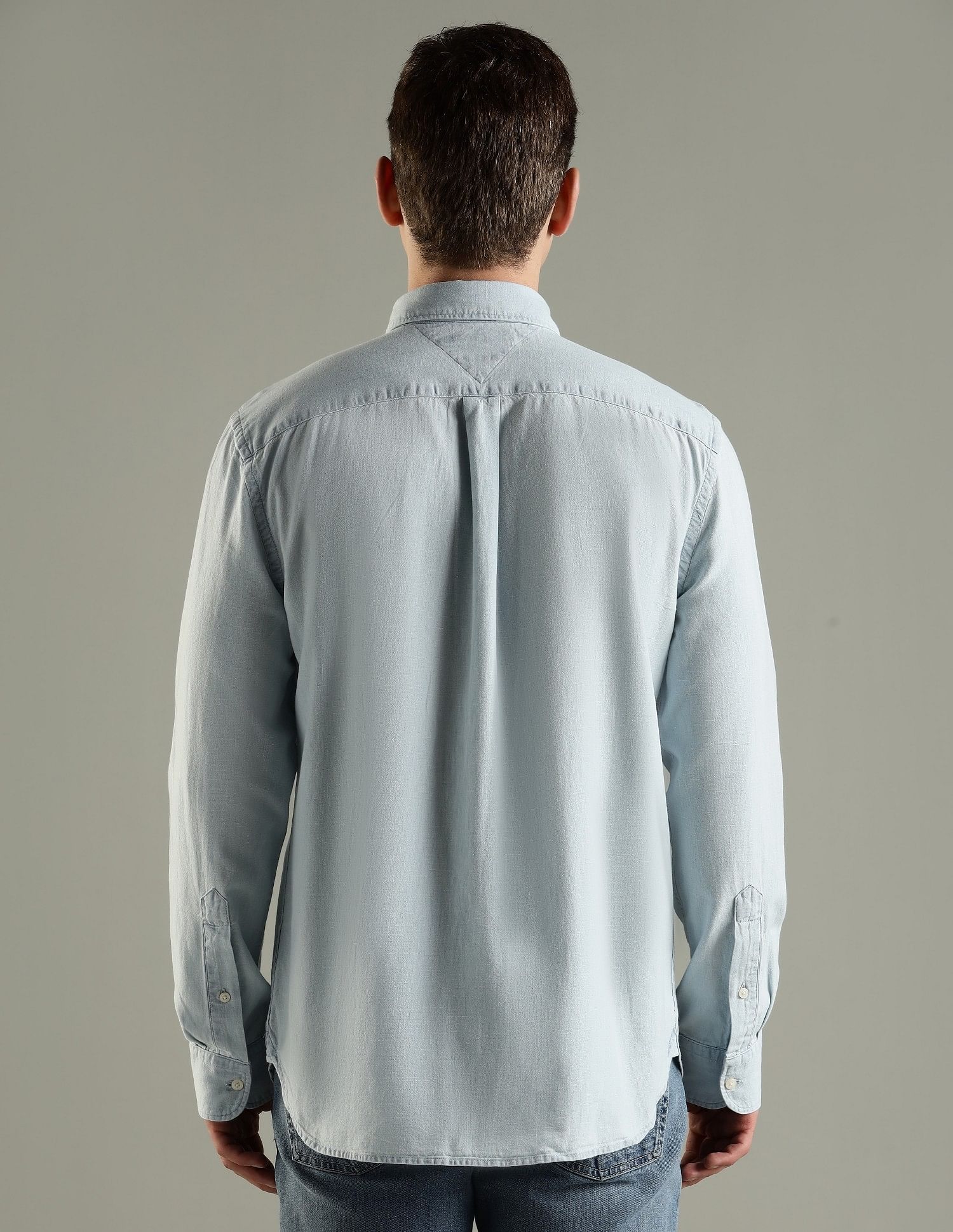 Tommy Hilfiger Solid Regular Fit Cotton Shirt