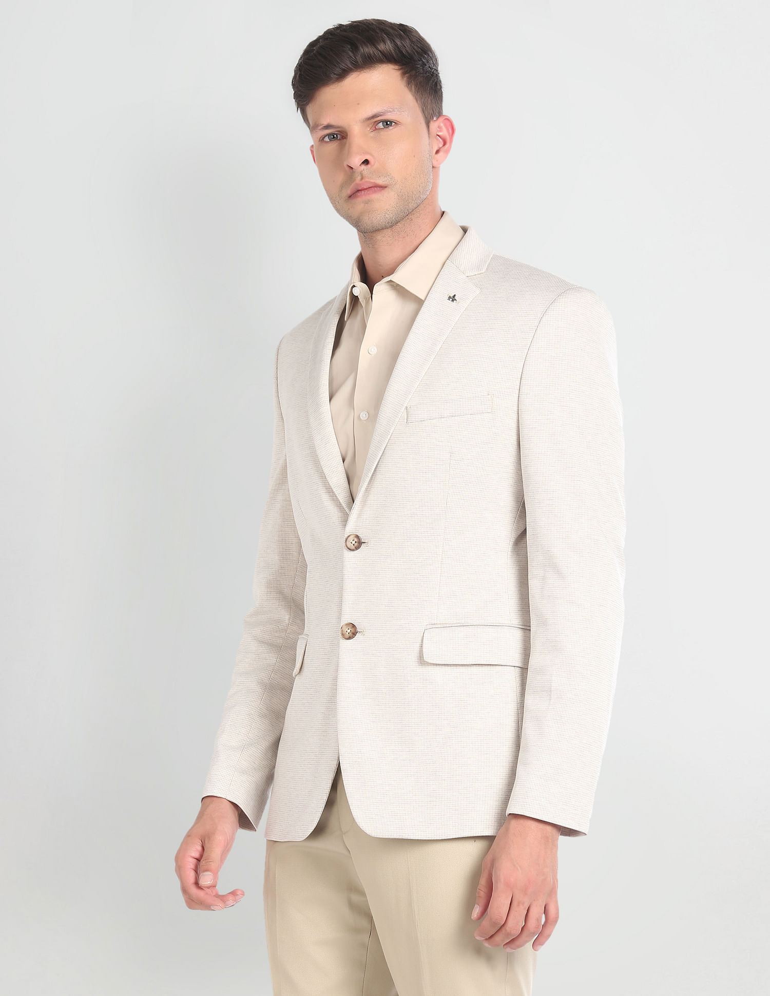 Buy Arrow Tailored Regular Fit Patterned Formal Blazer - NNNOW.com