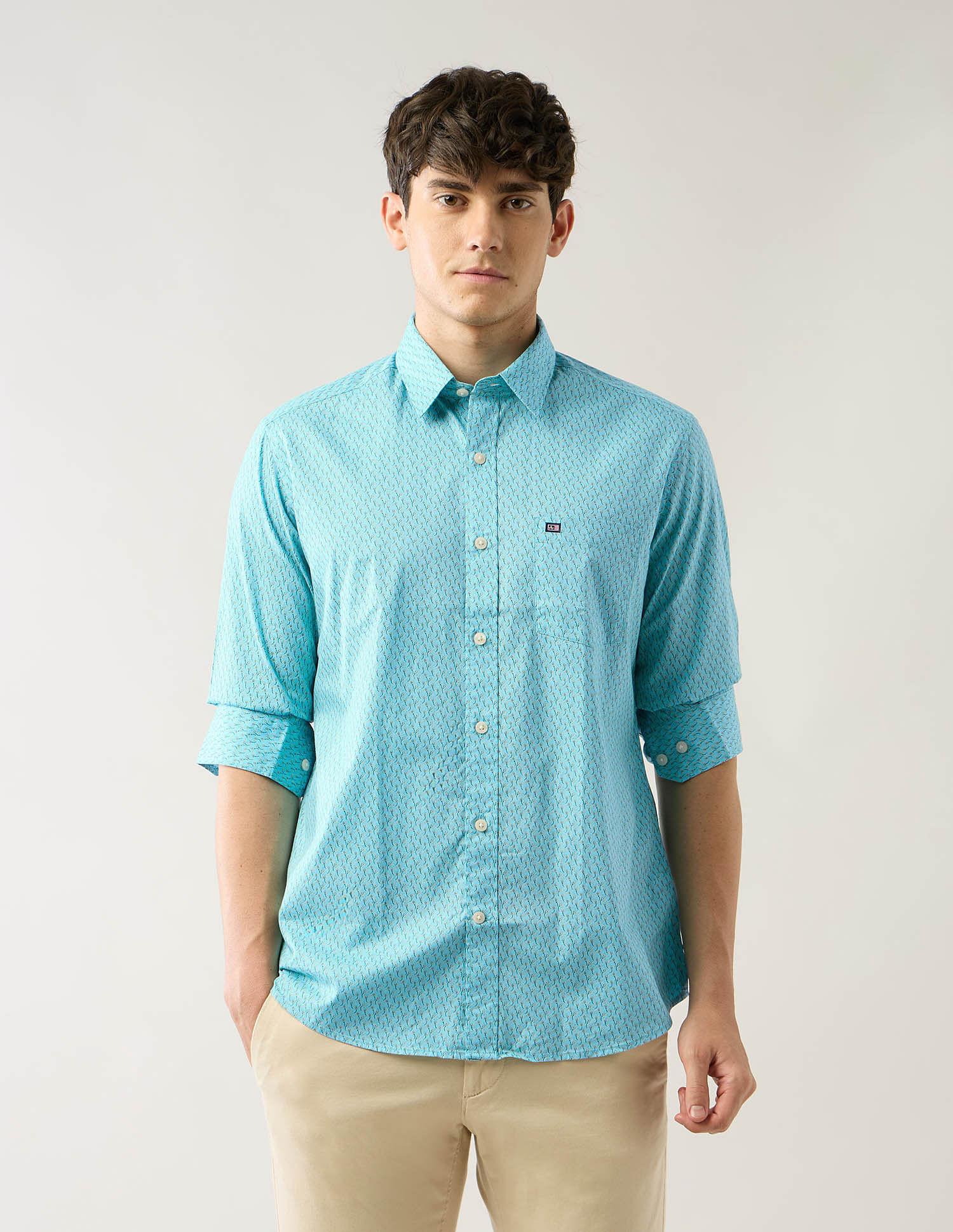 Arrow Sport Floral Printed Printed Slim Fit Shirt