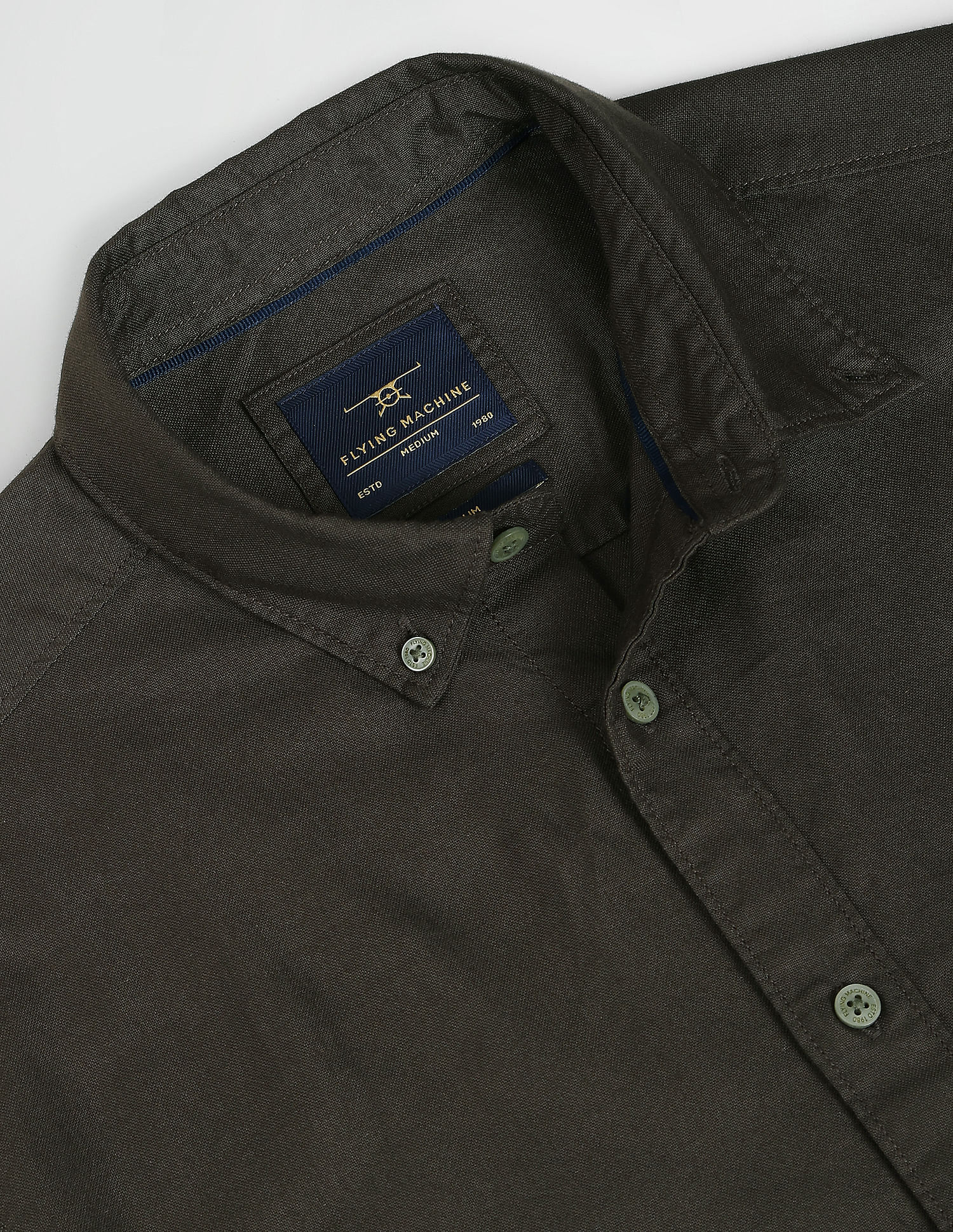 Flying Machine Solid Dobby Shirt