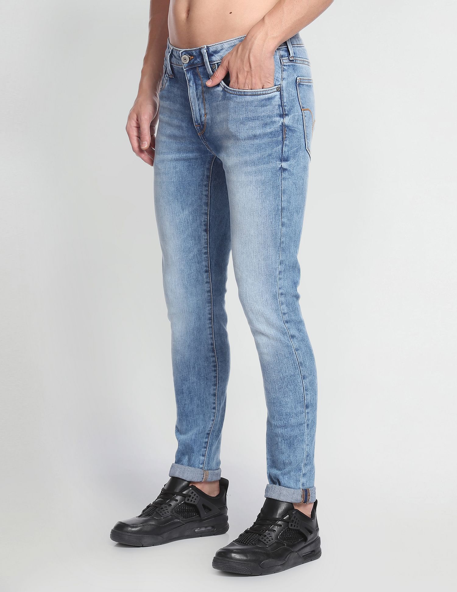 Flying Machine Super Skinny Fit Stone Wash Jeans