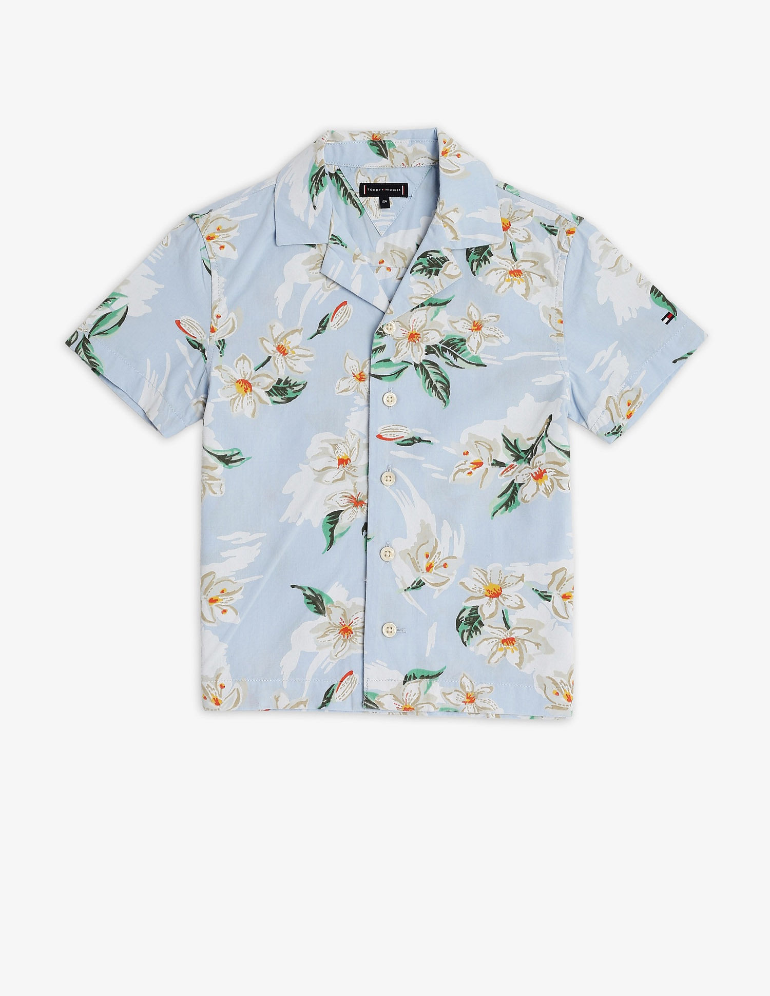 Tommy Hilfiger Kids Boys Printed Regular Fit Cotton Shirt