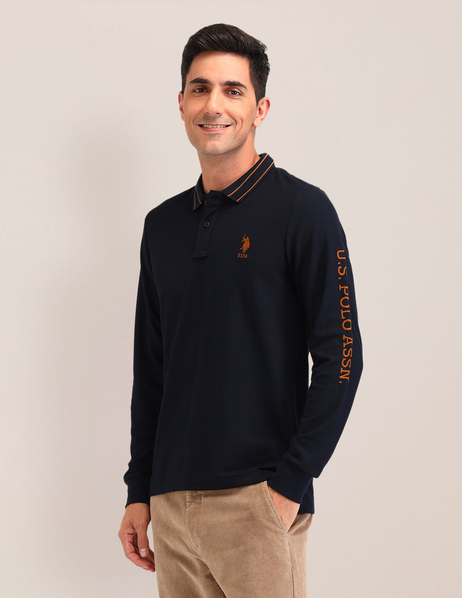U.S. Polo Assn. Solid Slim Fit Polo Shirt