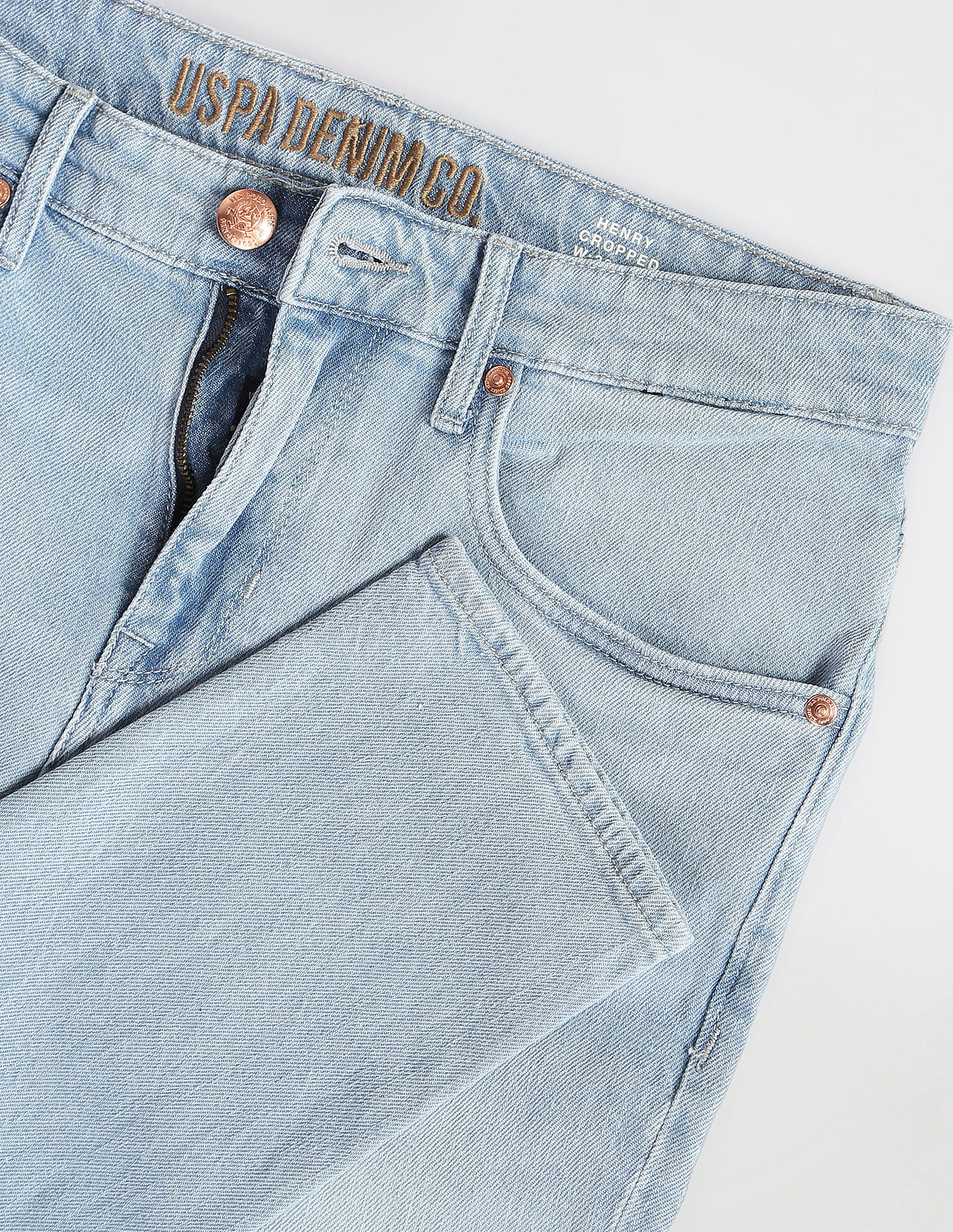 U.S. Polo Assn. Denim Co. Henry Cropped Fit Blue Jeans