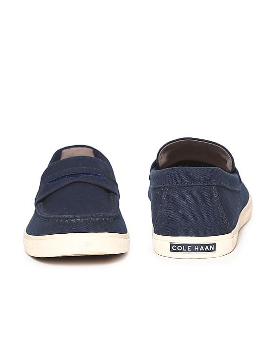 NEW Cole Haan Hyannis Penny Loafer Navy Canvas 1.jpg main image 4
