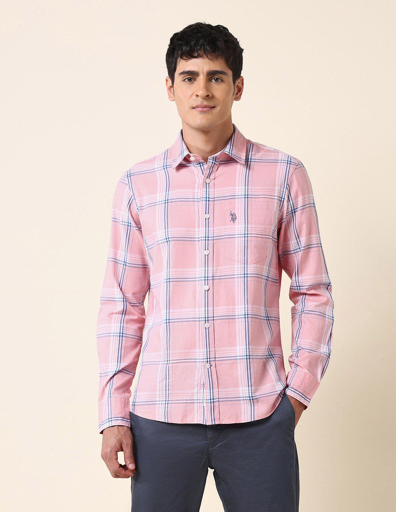 U.S. Polo Assn. Tartan Checked Tailored Fit Shirt