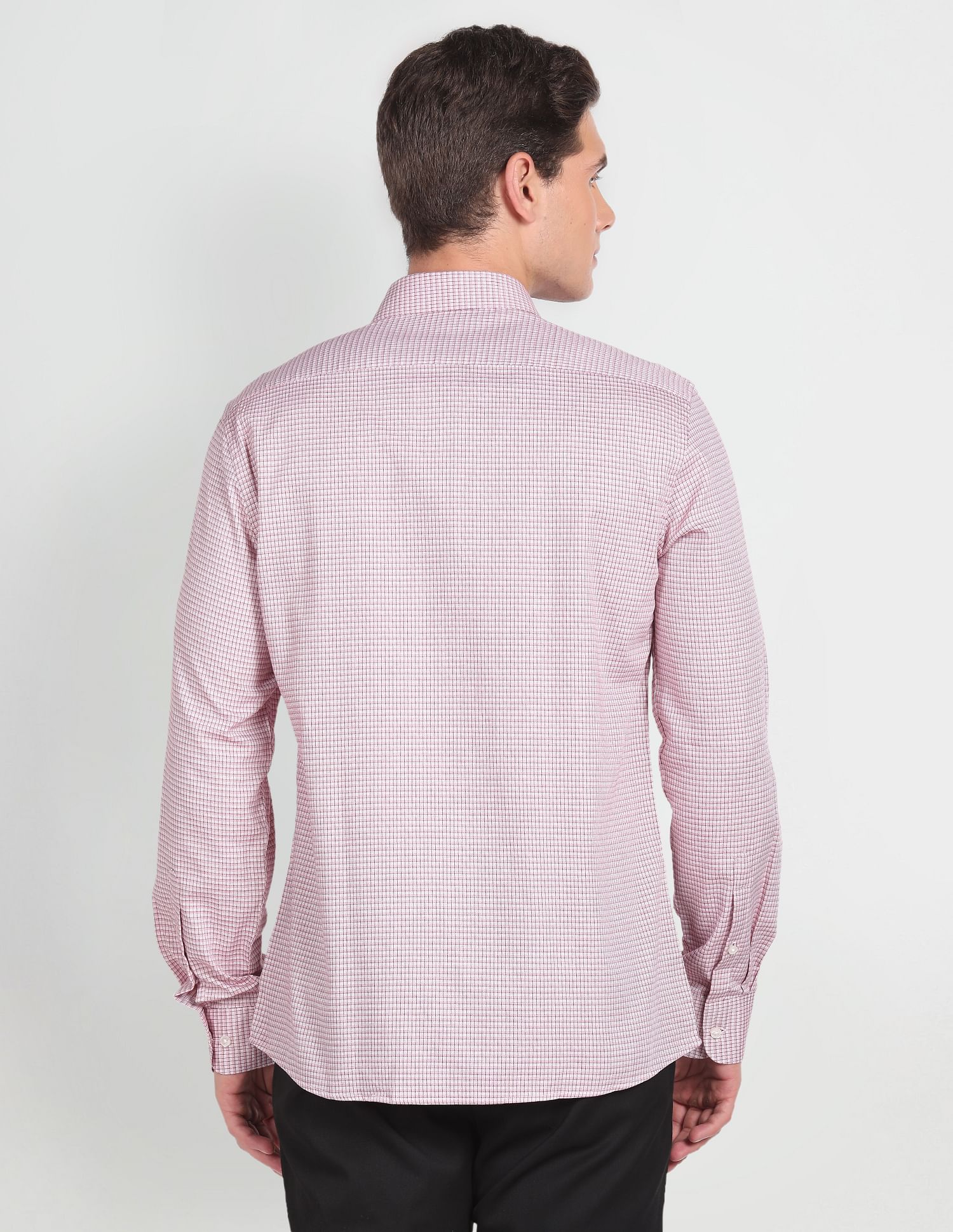 Arrow Manhattan Slim Fit Microcheck Shirt