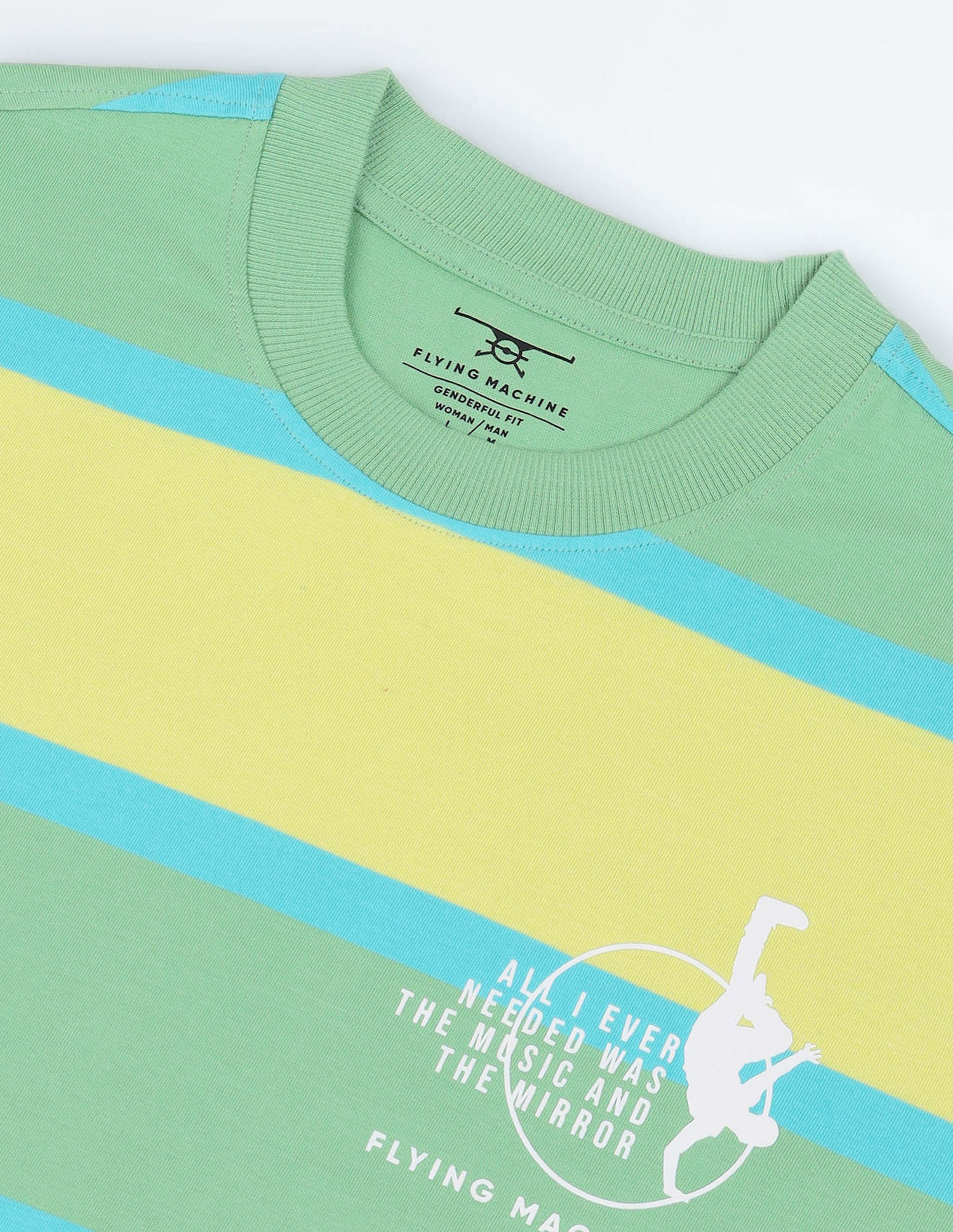 Flying Machine Horizontal Stripe Oversized T-Shirt