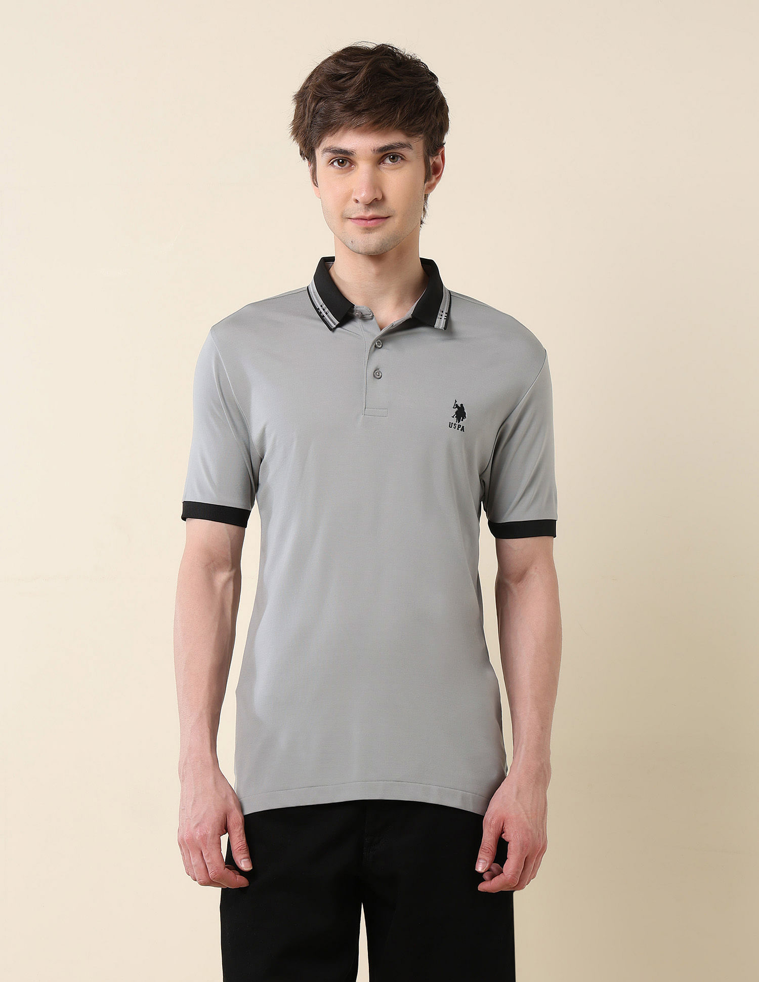 U.S. Polo Assn. Solid Monochrome Majesty Polo Shirt