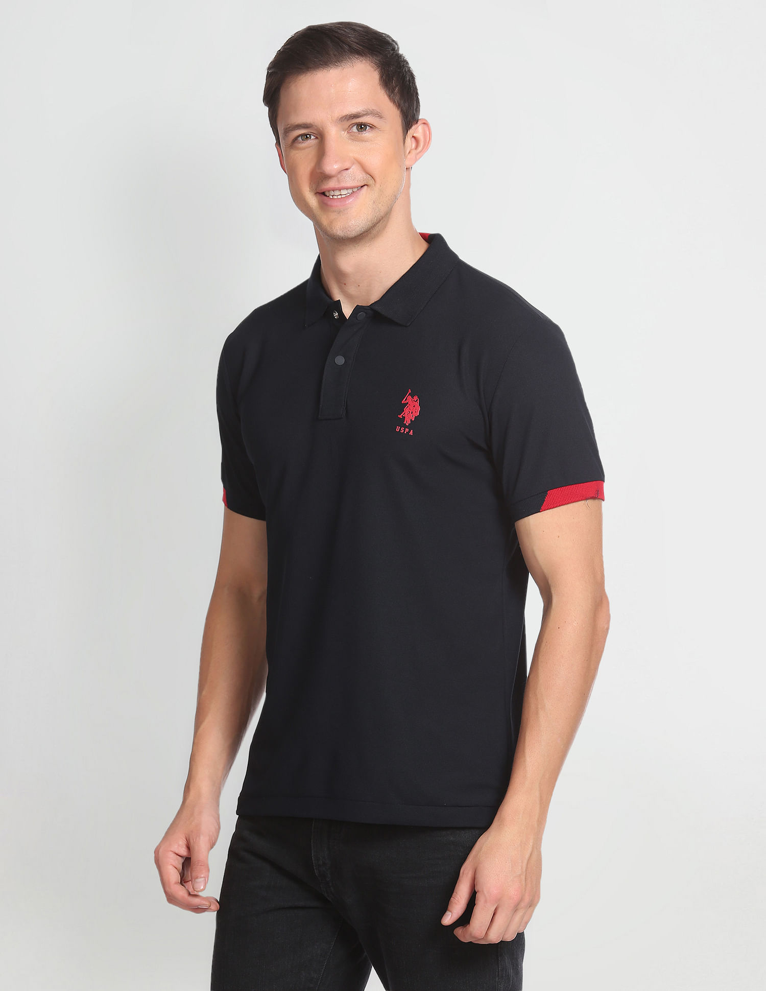 U.S. Polo Assn. Solid Slim Fit Polo Shirt