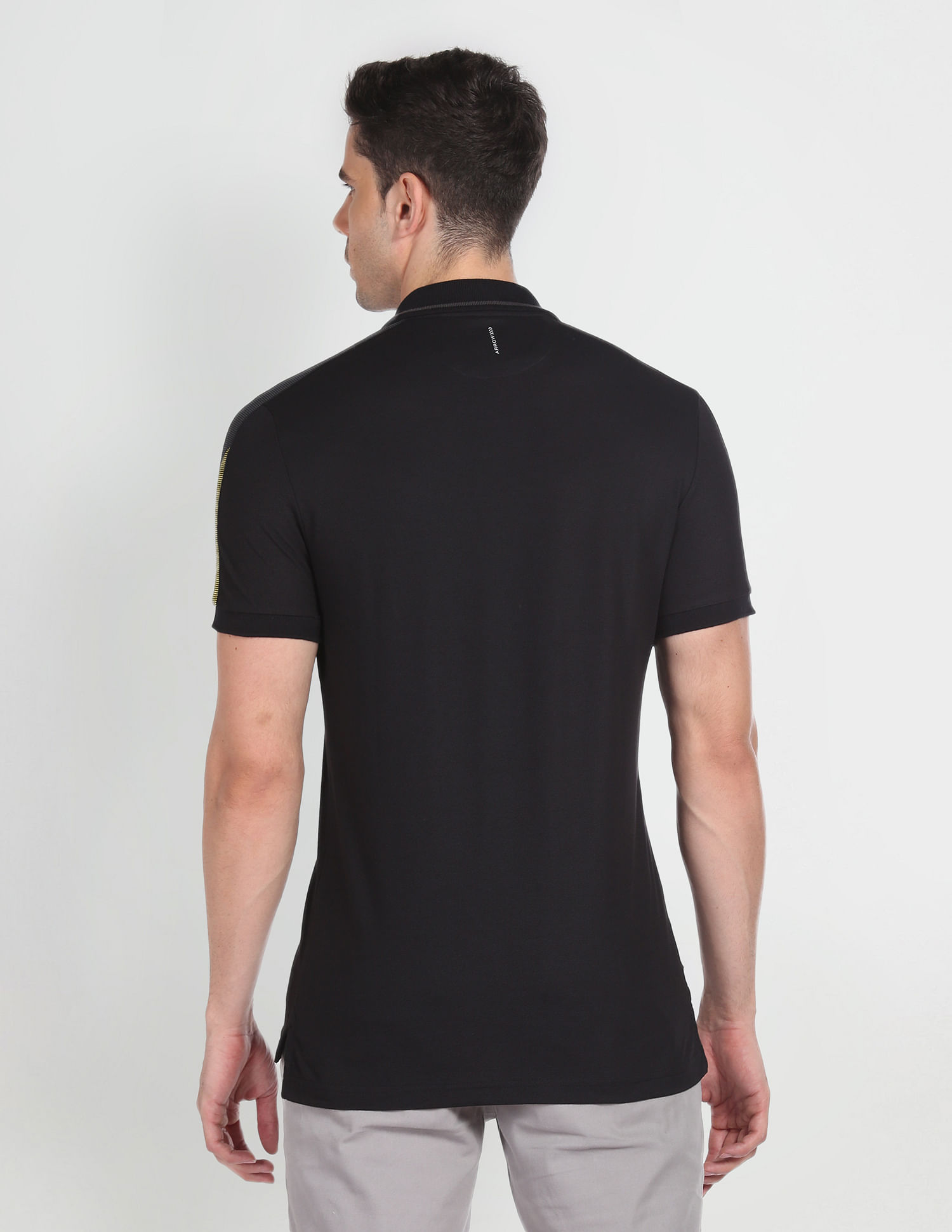 Arrow Newyork Ribbed Collar Solid Polo Shirt