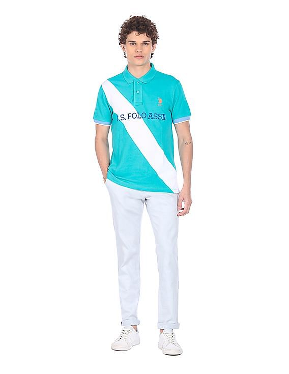 U.S. Polo Assn. Colour Block Cotton Polo Shirt