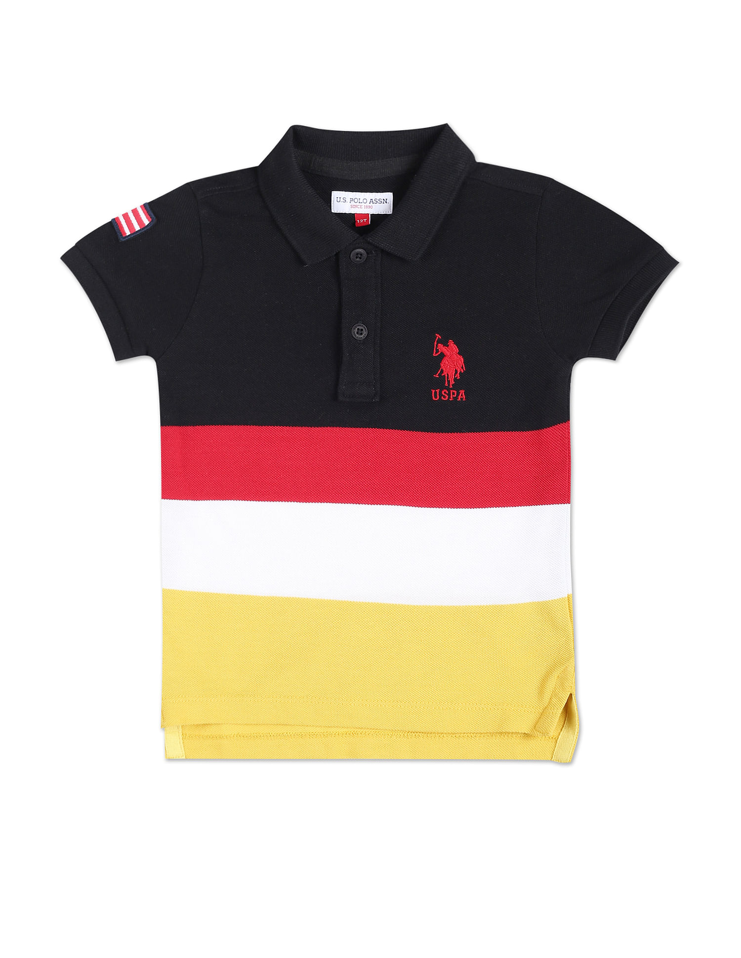 U.S. Polo Assn. Kids Iconic Colour Block Polo Shirt