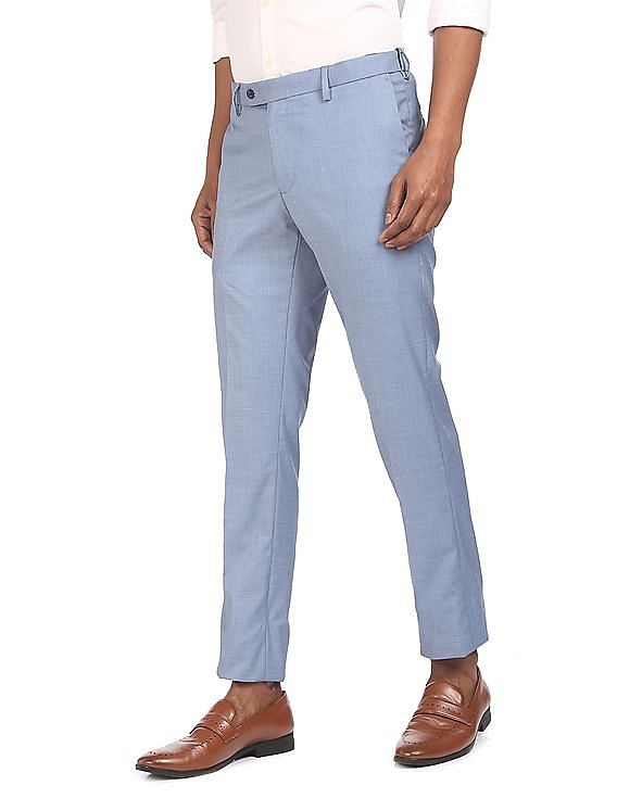 Buy Men's Arrow Plain Mid-Rise Trousers Online | Centrepoint UAE