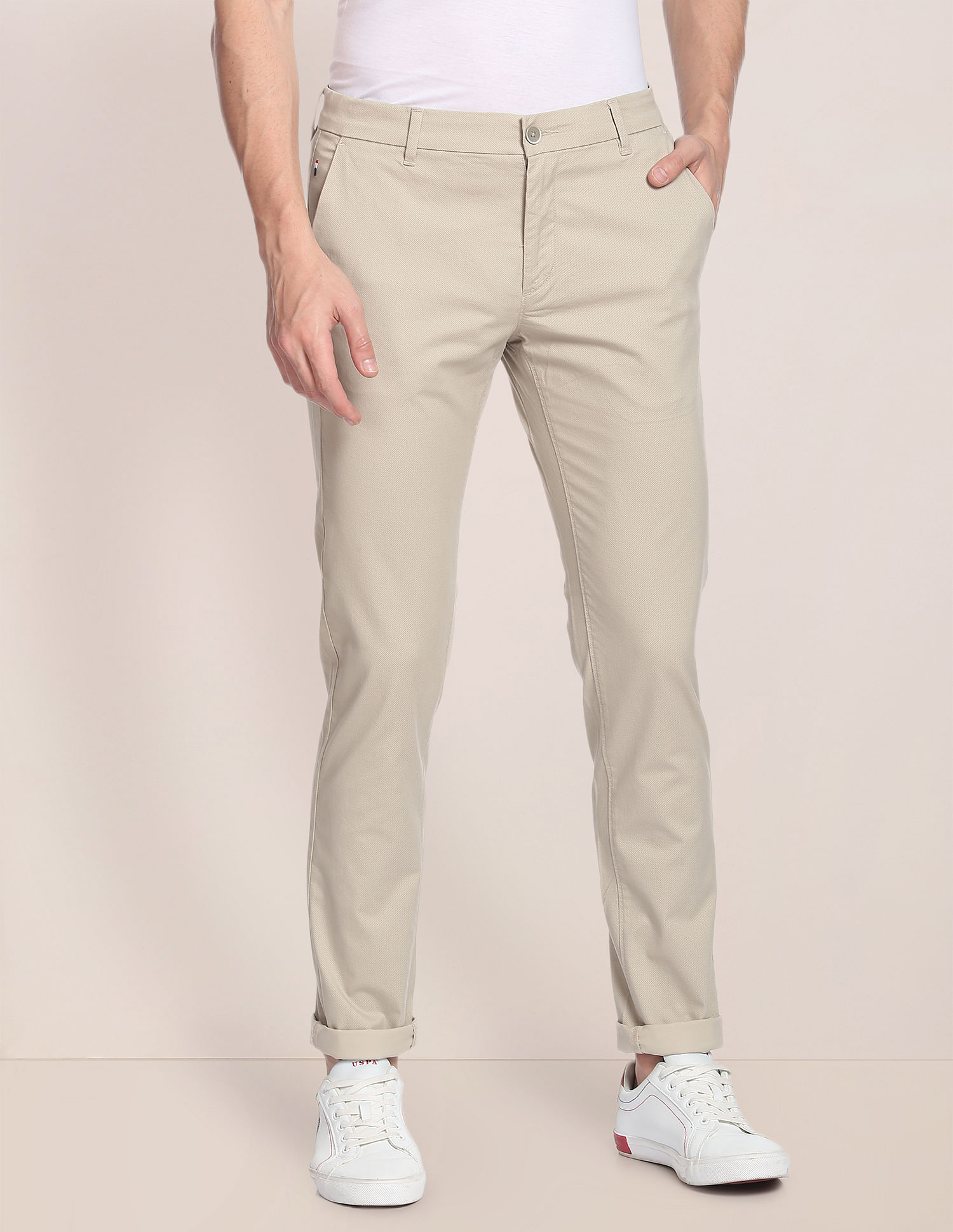 Buy U.S. Polo Assn. Twill Dyed Trousers - NNNOW.com