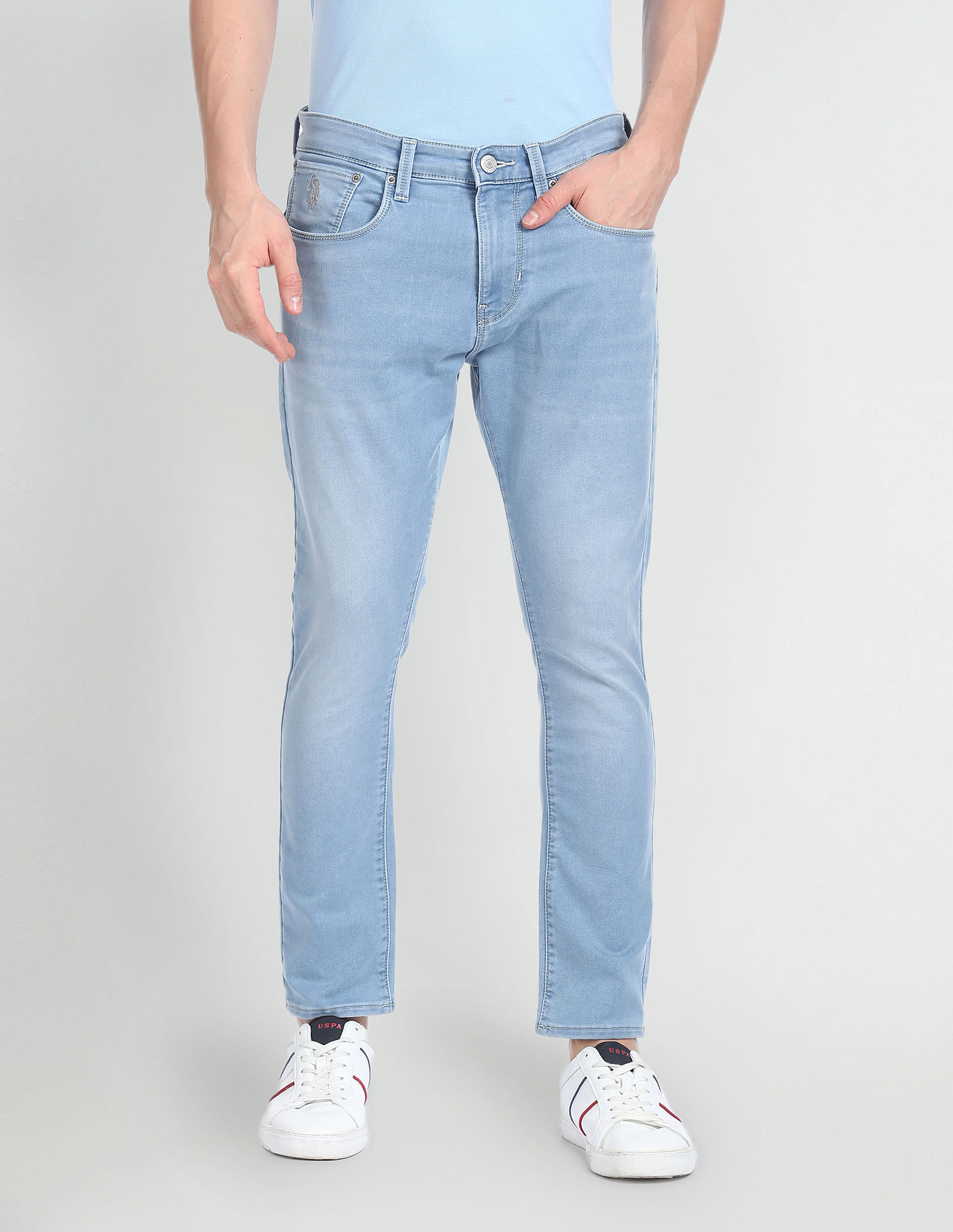 U.S. Polo Assn. Denim Co. Henry Cropped Fit Blue Jeans