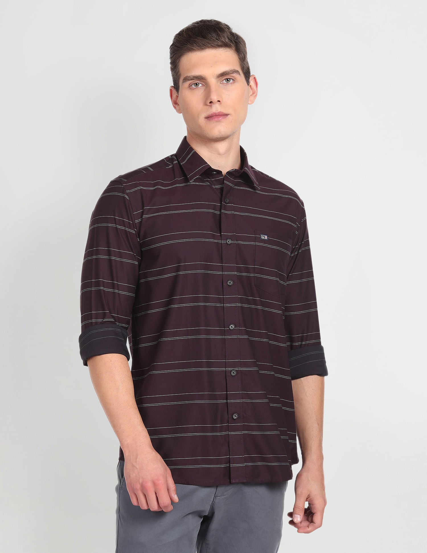 Arrow Sports Manhattan Slim Fit Cotton Shirt