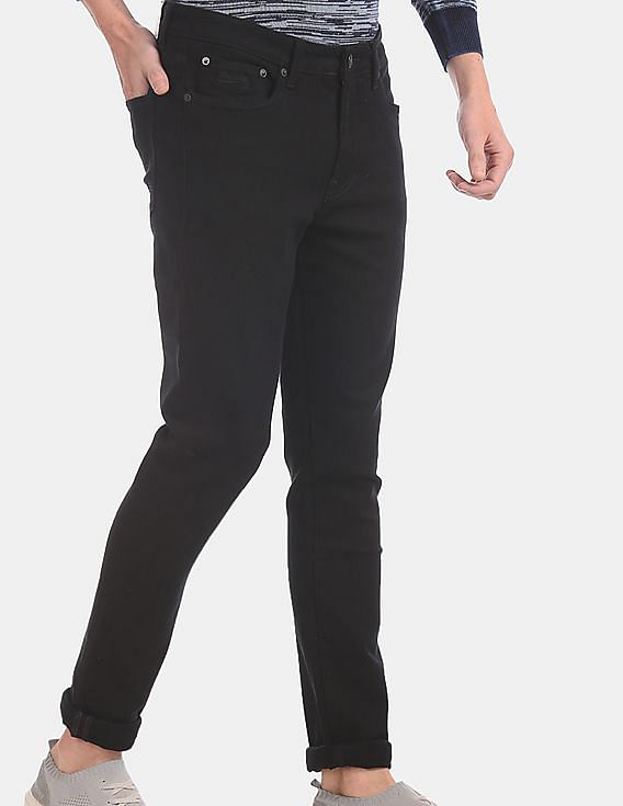 Aeropostale Black Slim Fit Mid Rise Jeans