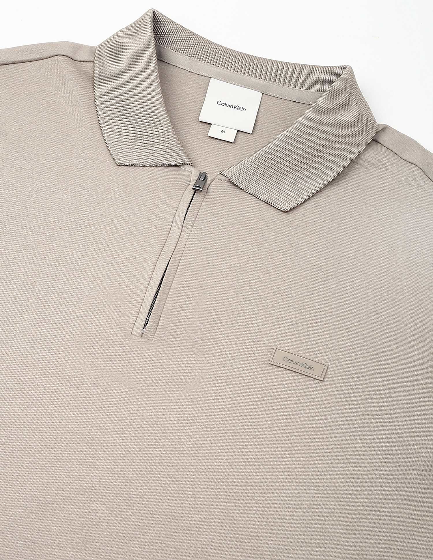 Calvin Klein Jeans Solid Regular-Fit Cotton Polo T-Shirt
