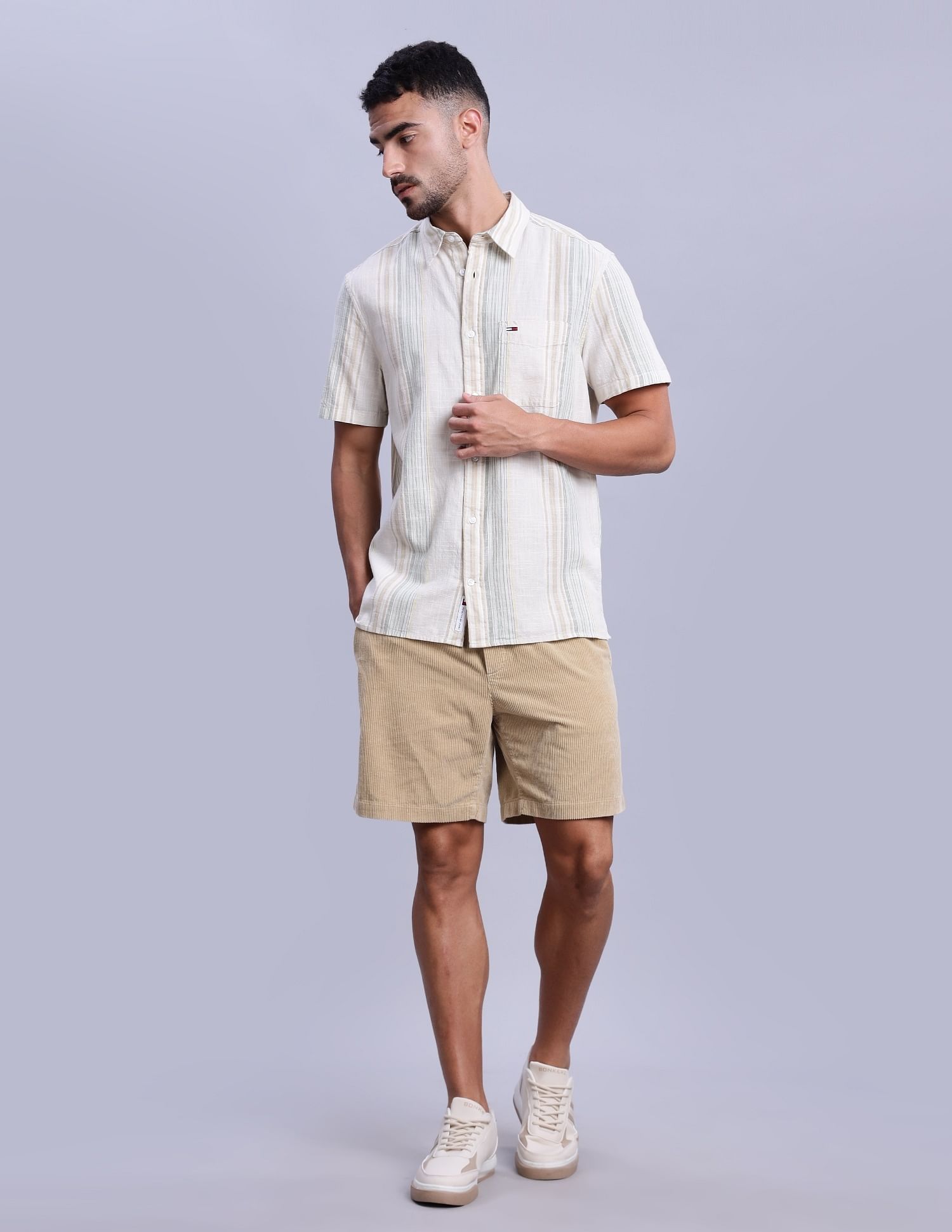 Tommy Hilfiger Striped Regular-Fit Woven Shirts