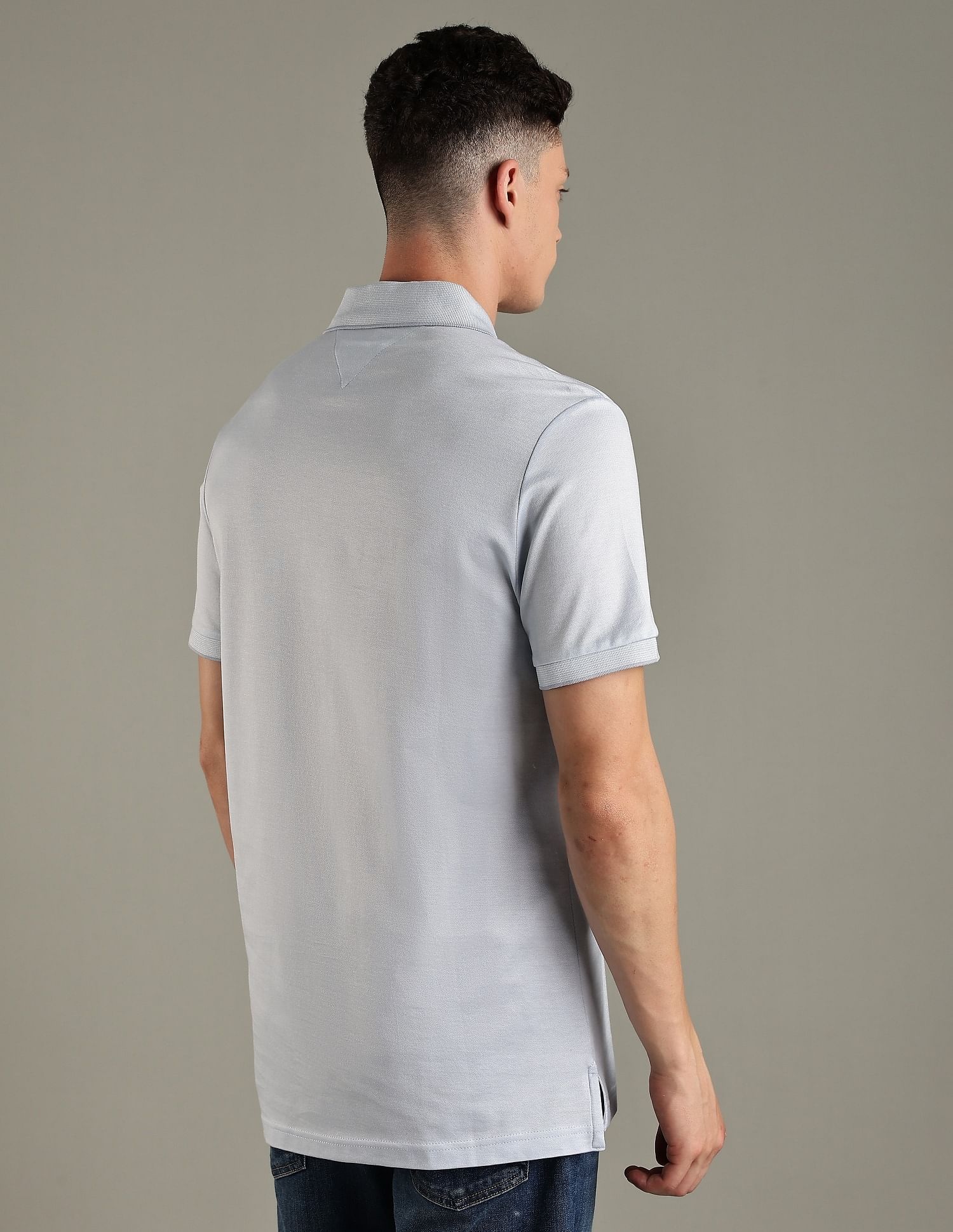 Tommy Hilfiger Solid Regular-Fit Cotton Polo Shirt