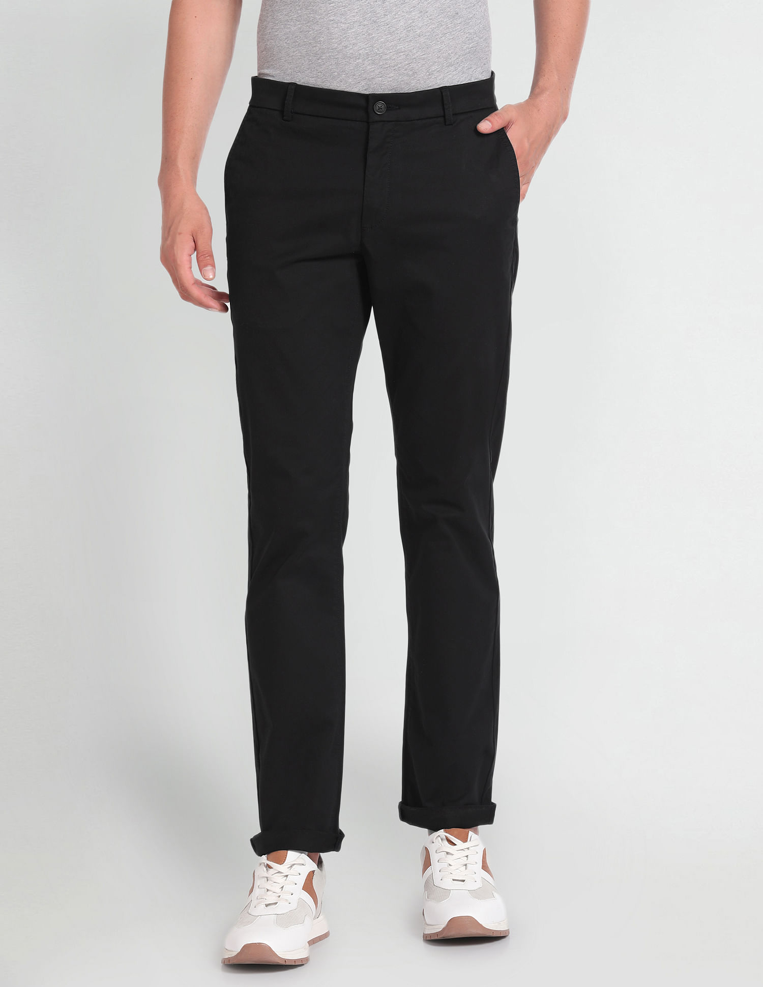 Arrow Sports Low Rise Regular Fit Trousers
