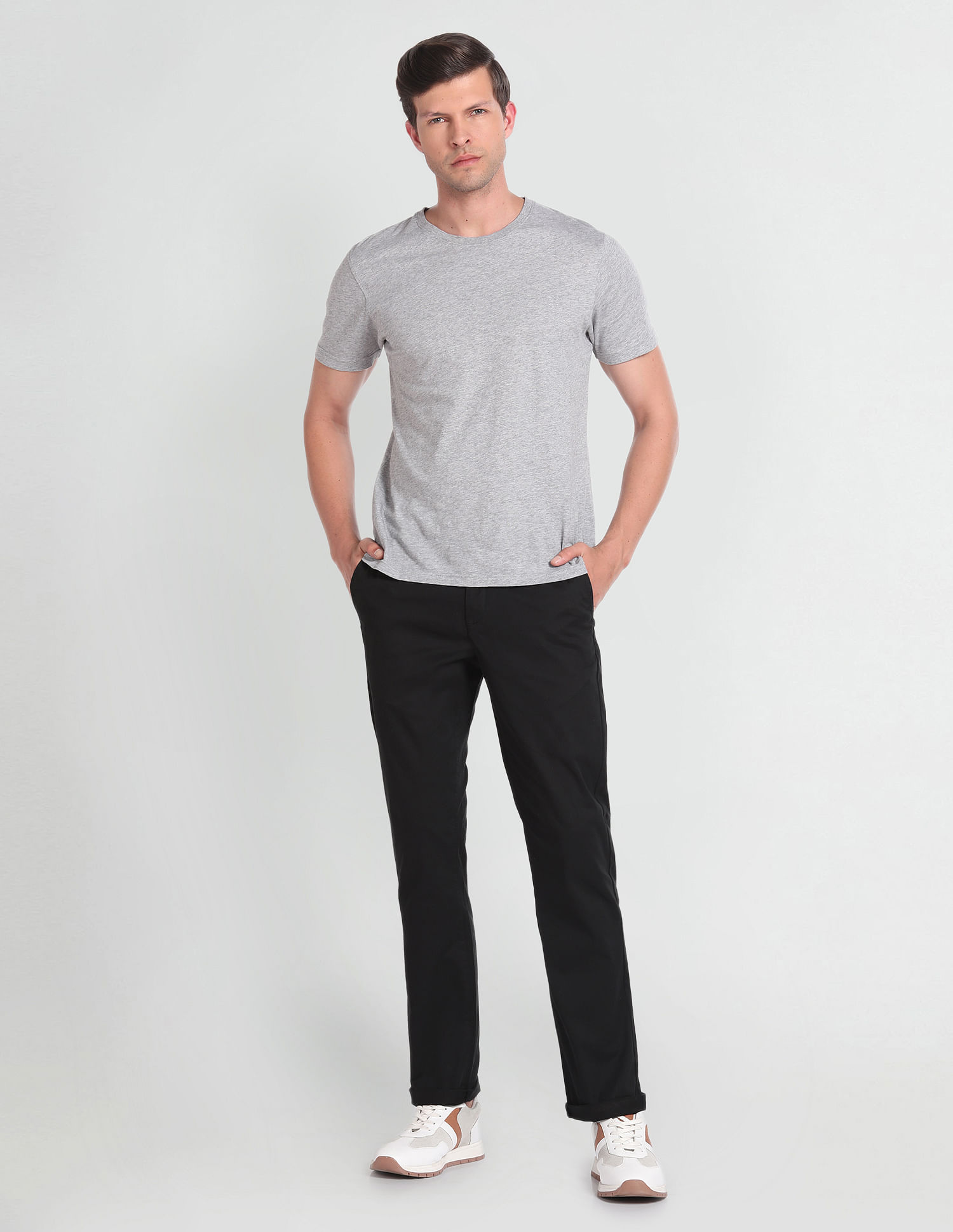 Arrow Sports Low Rise Regular Fit Trousers
