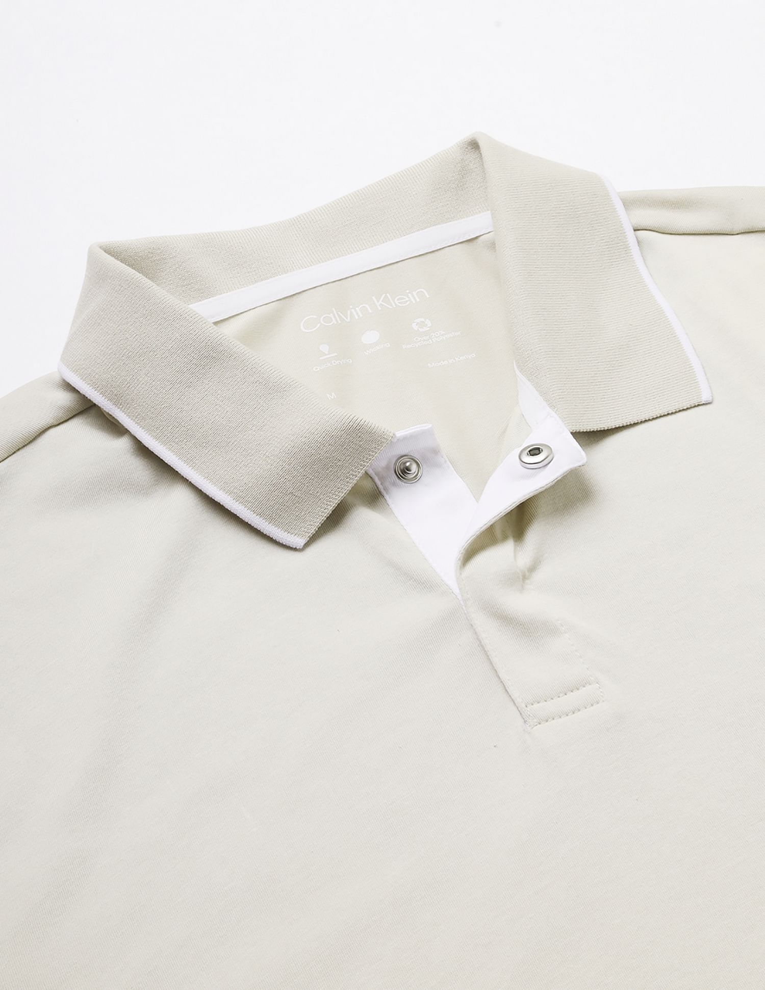 Calvin Klein Sustainable Snap Button Polo Shirt