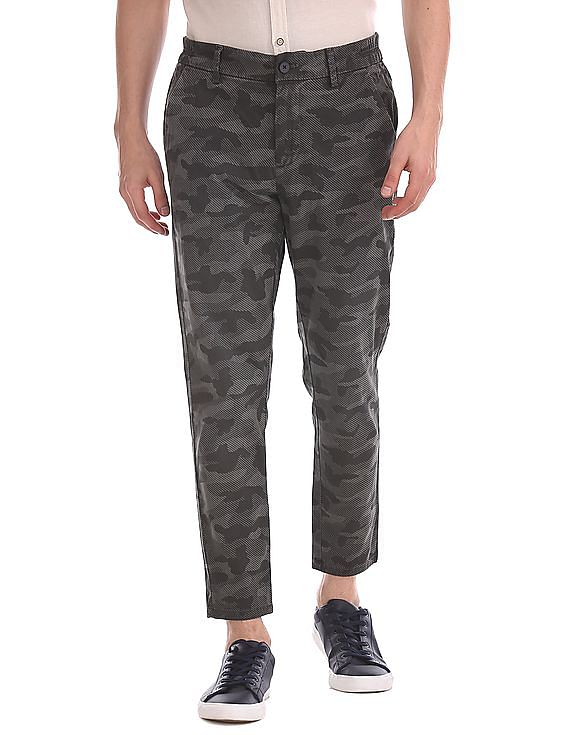 Buy Flying Machine Grey Camouflage Slim Fit Trousers  Trousers for Men  947218  Myntra