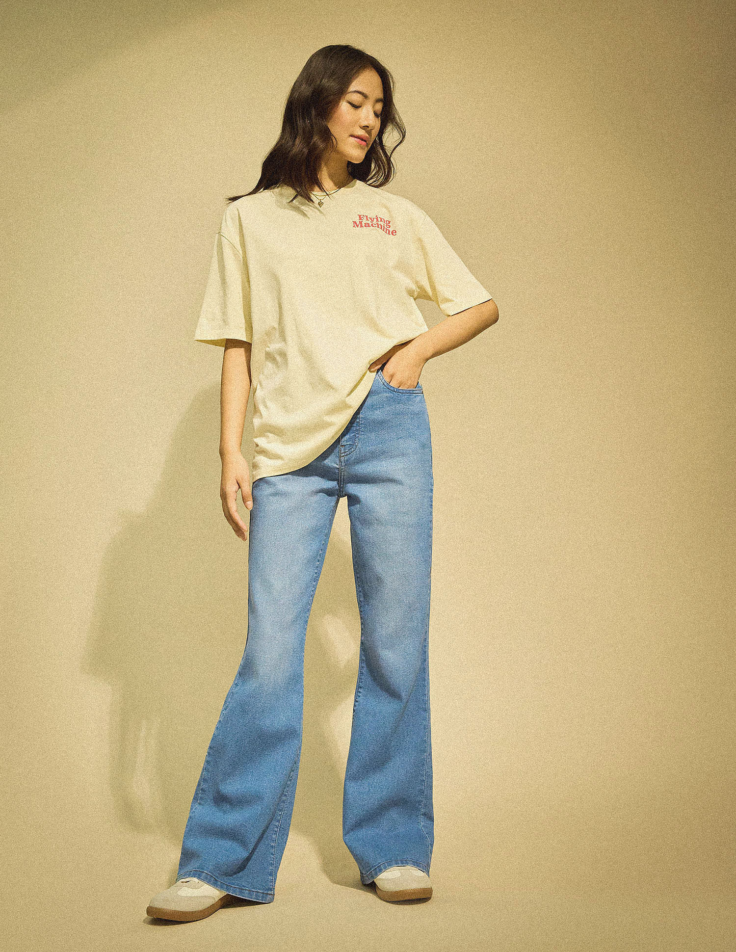 Flying Machine Women Ultra High Rise Flared Stretchable Jeans