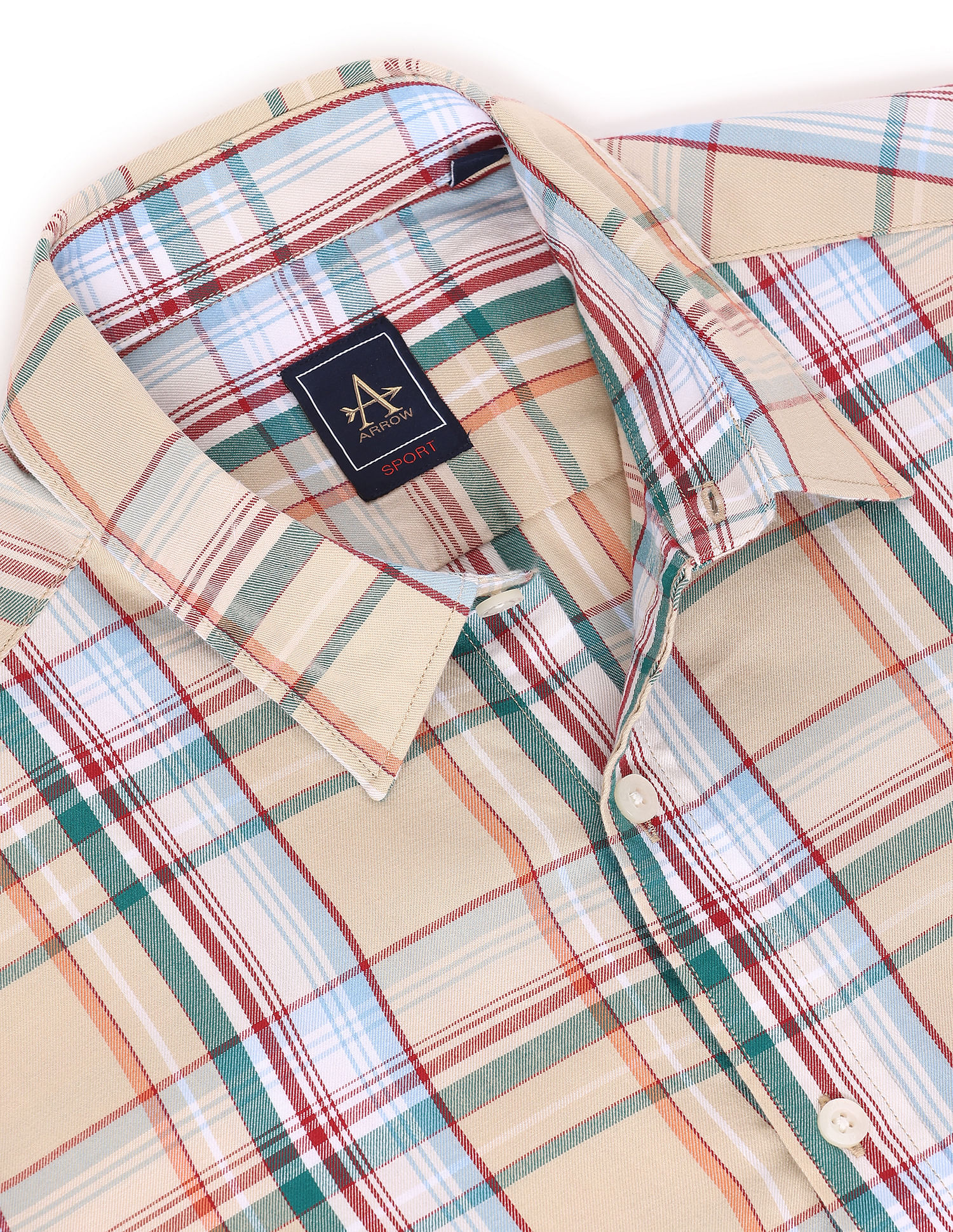 Arrow Sports Tartan Check Manhattan Slim Fit Shirt