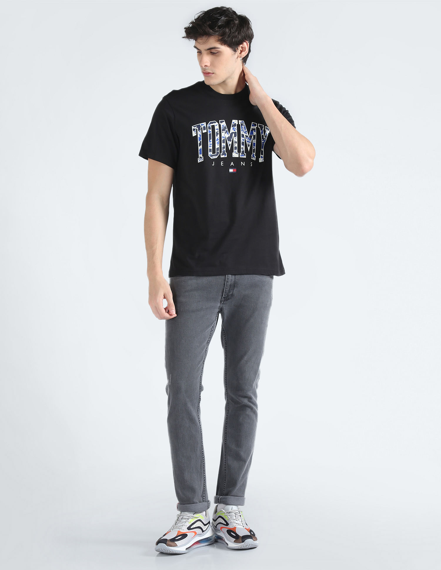 Tommy Hilfiger Camo College Logo Cotton T-Shirt