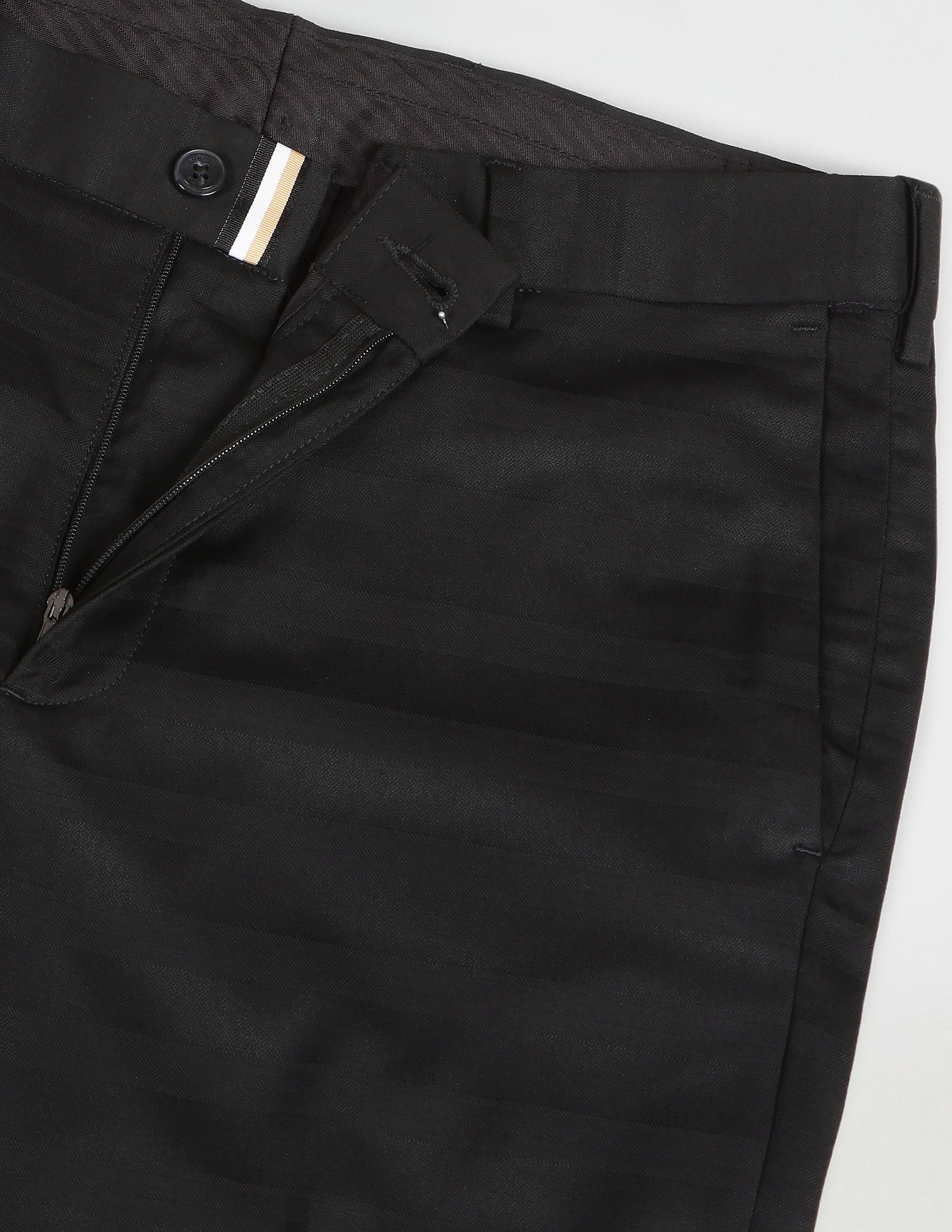 Arrow Newyork Horizontal Stripe Herringbone Trousers