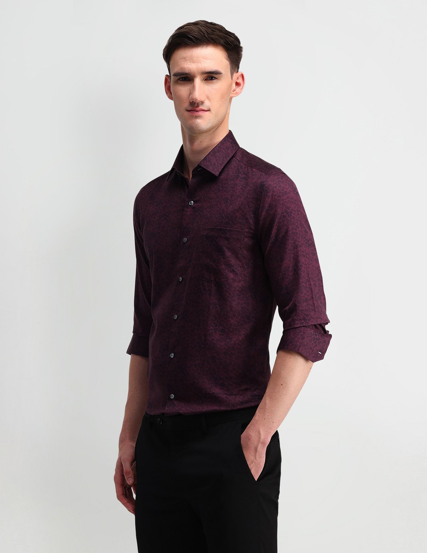 Arrow Manhattan Slim Fit Satin Shirt