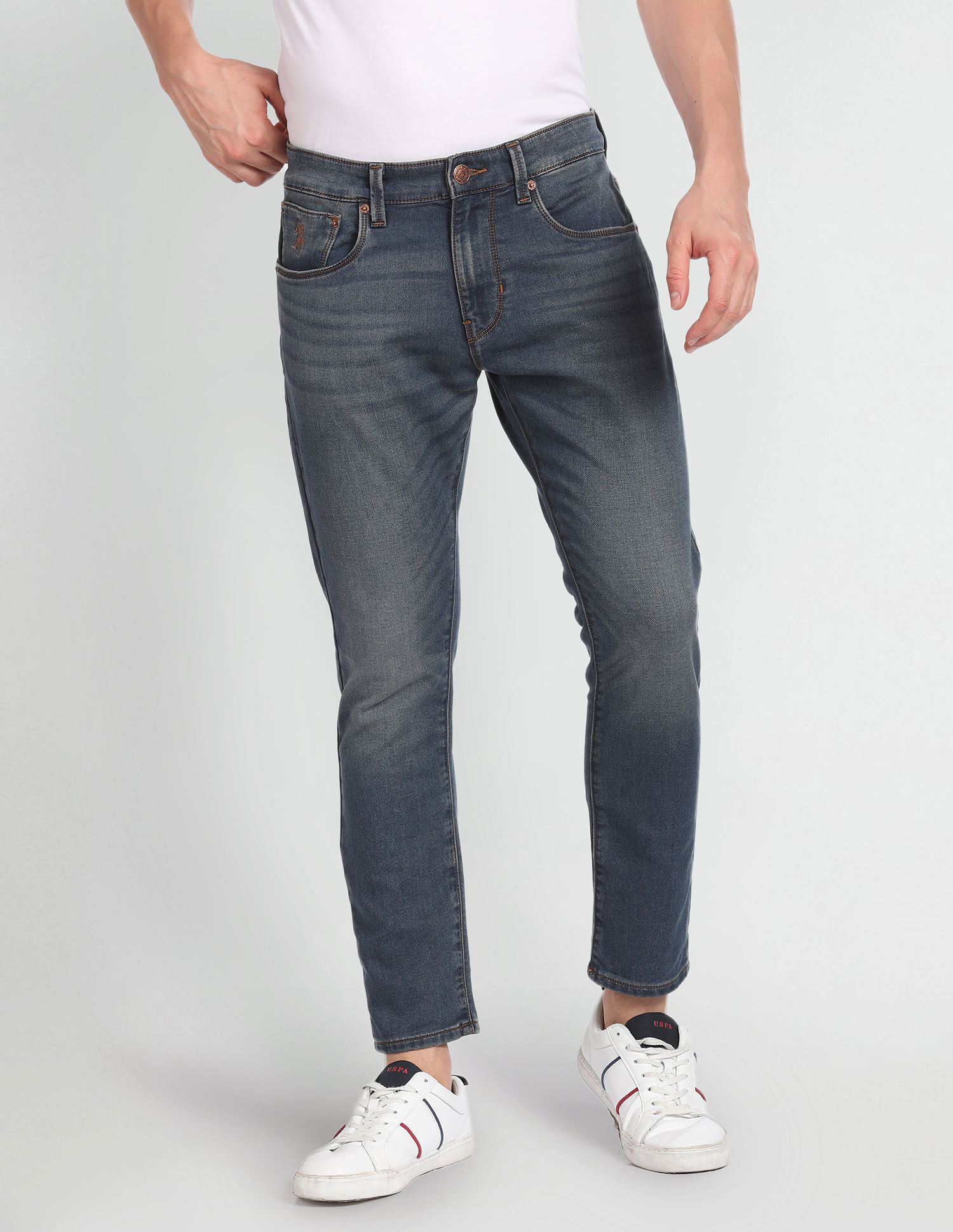 U.S. Polo Assn. Denim Co. Henry Cropped Fit Blue Jeans