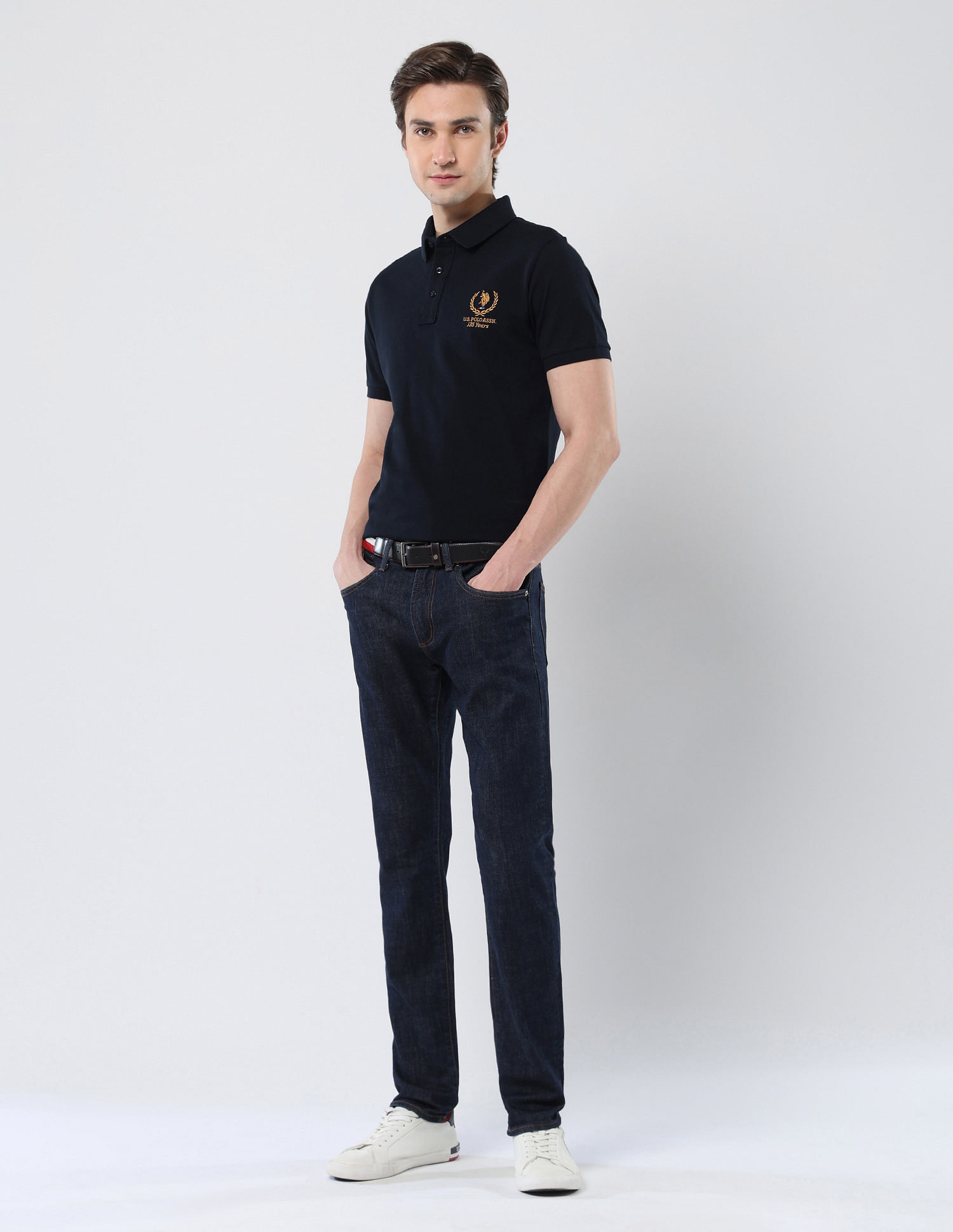 U.S. Polo Assn. Brand Embroidered 135 Anniversary Polo Shirt
