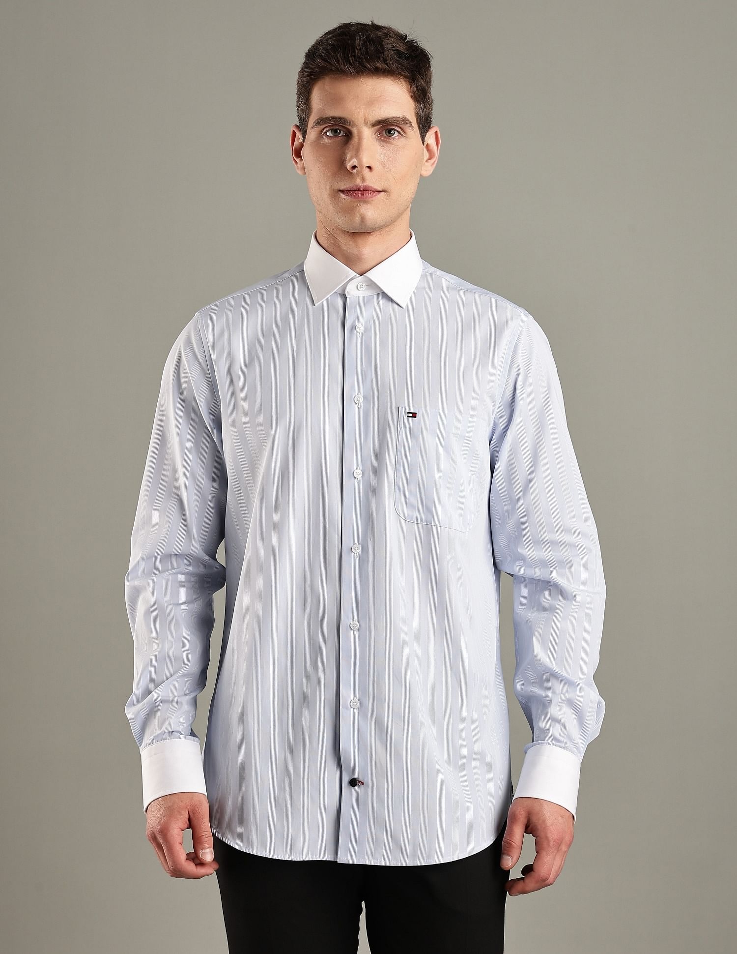 Tommy Hilfiger Striped Regular-Fit Cotton Shirt