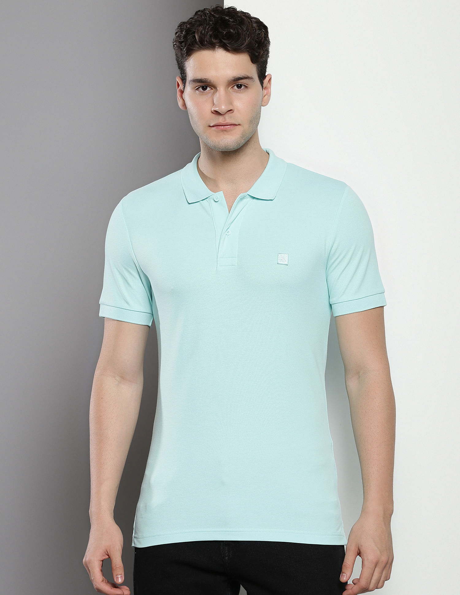 Calvin Klein Embroidered Badge Slim Fit Polo Shirt