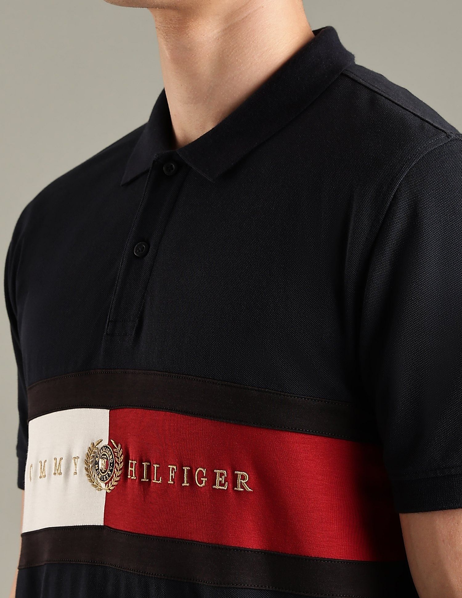 Tommy Hilfiger Colorblock Regular-Fit Cotton Polo Shirt