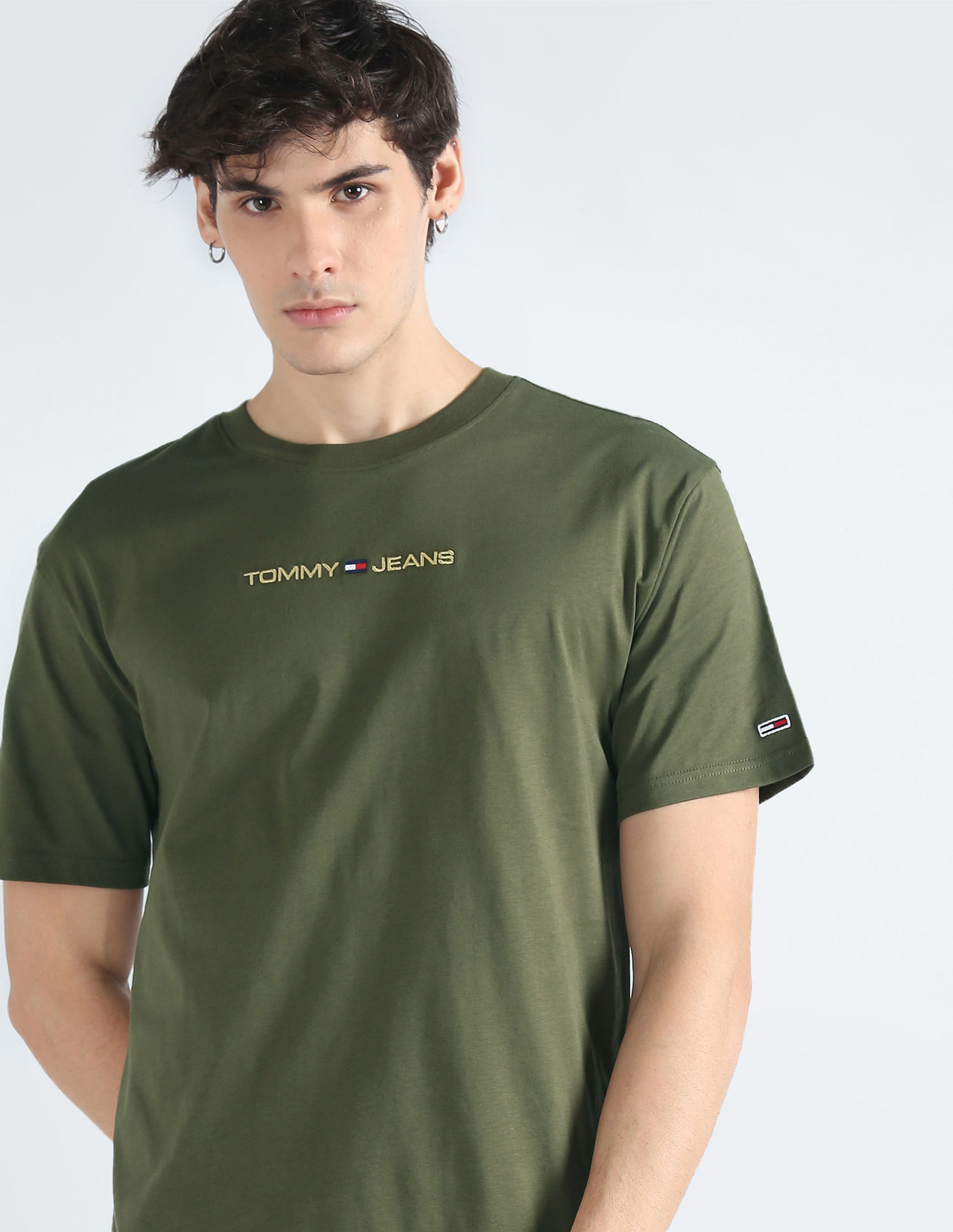 Tommy Hilfiger Organic Cotton Gold Linear T-Shirt