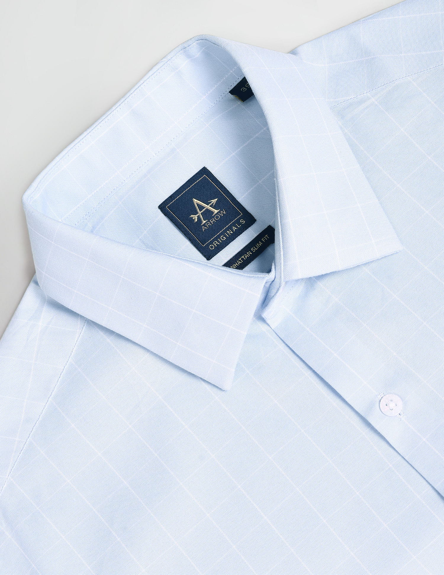 Arrow Cutaway Collar Windowpane Check Formal Shirt
