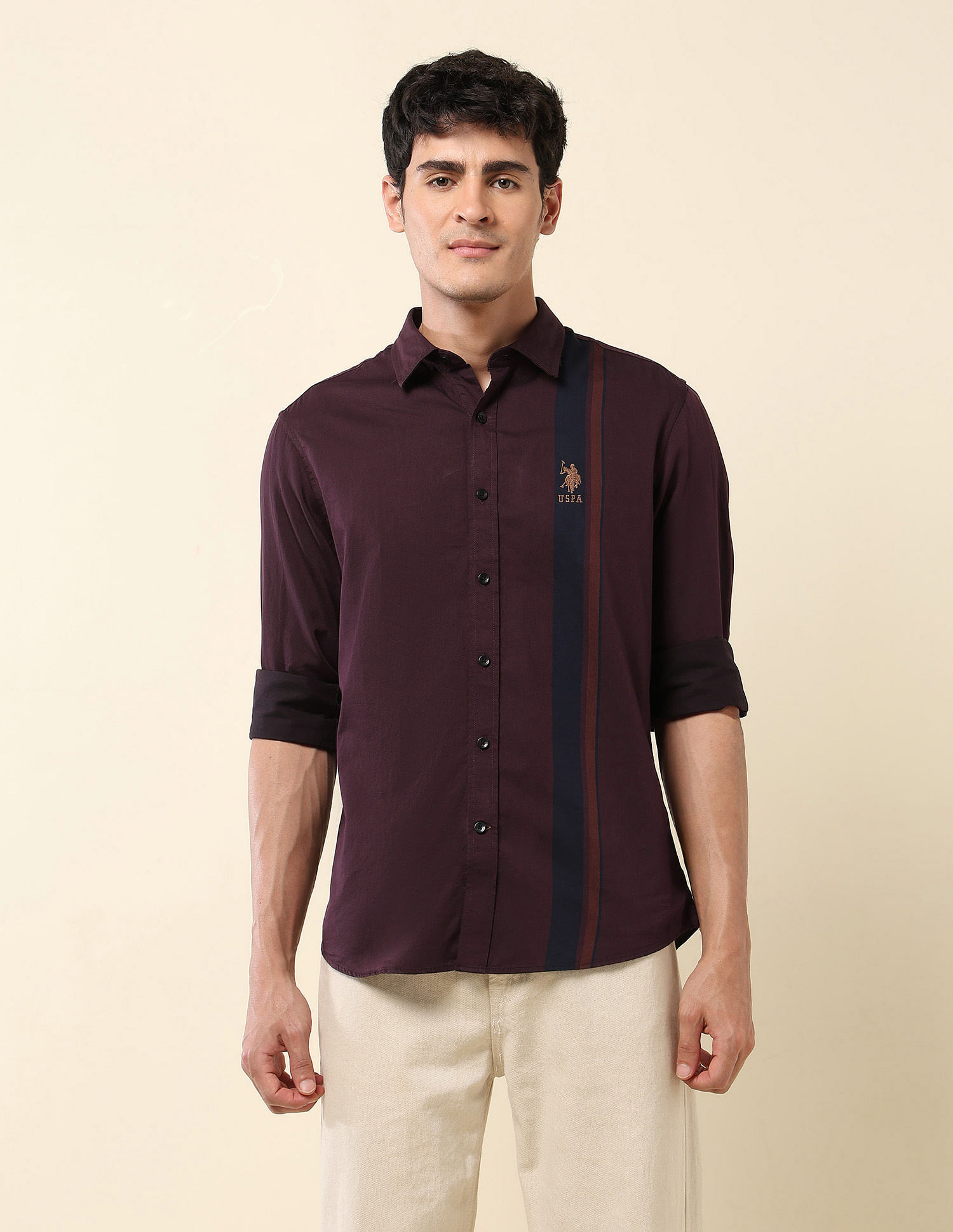 U.S. Polo Assn. Vertical Striped Pure Cotton Shirt