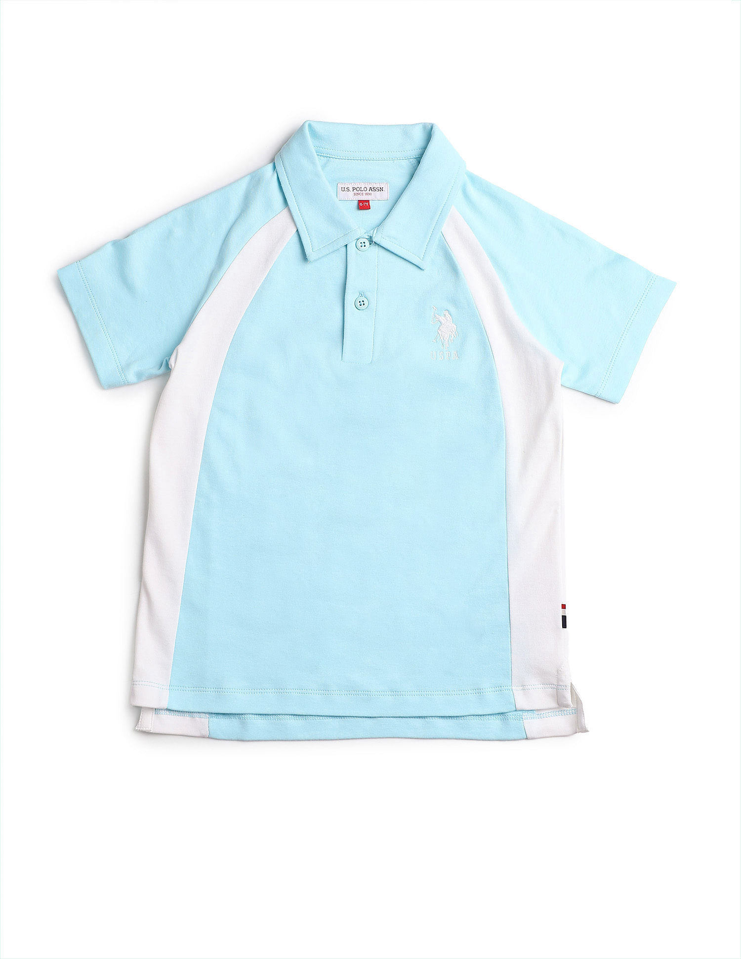 U.S. Polo Assn. Kids Boys Colourblocked Regular Fit Polo Shirt