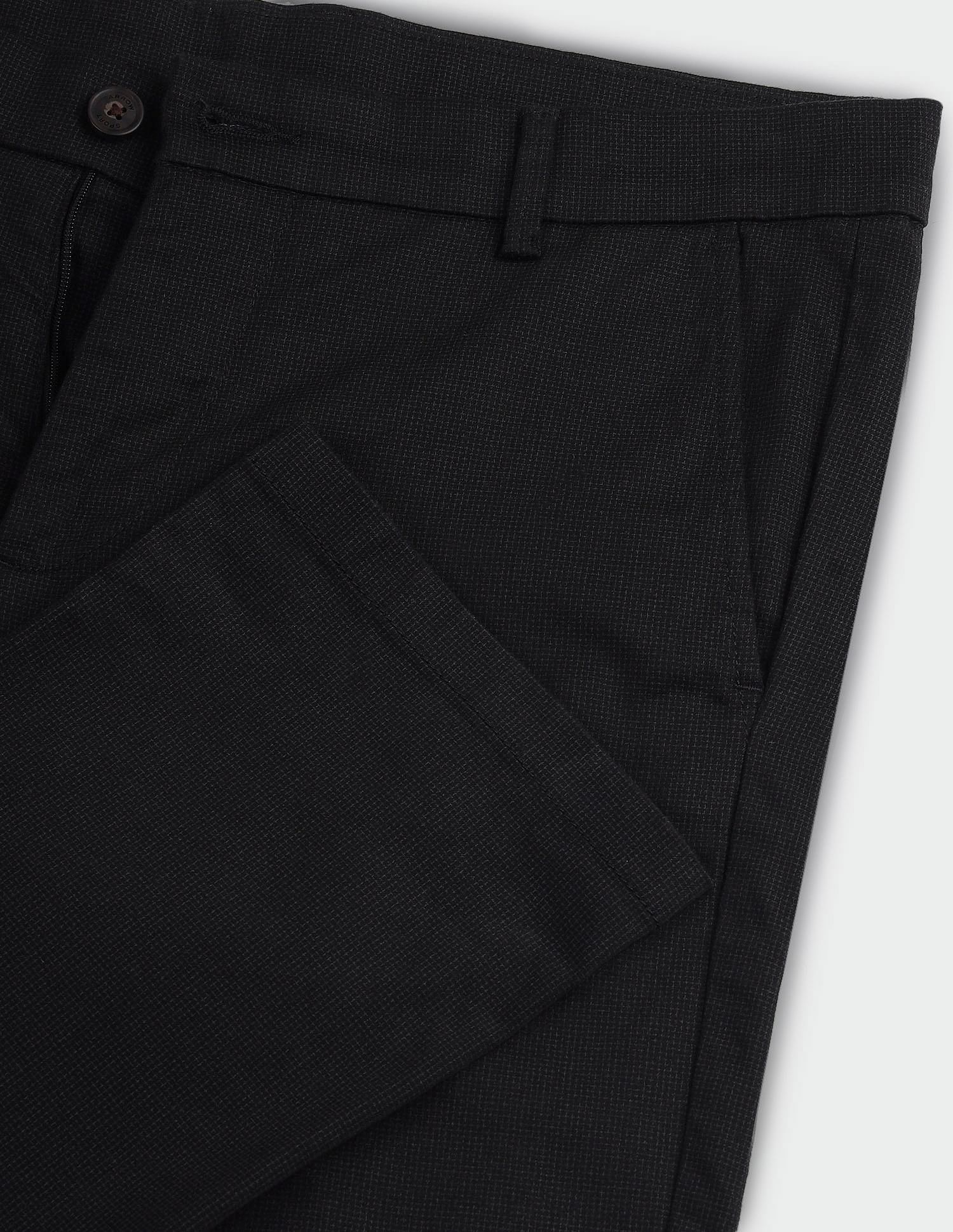 Arrow Sport Slim Fit Geometric Patterned Trousers