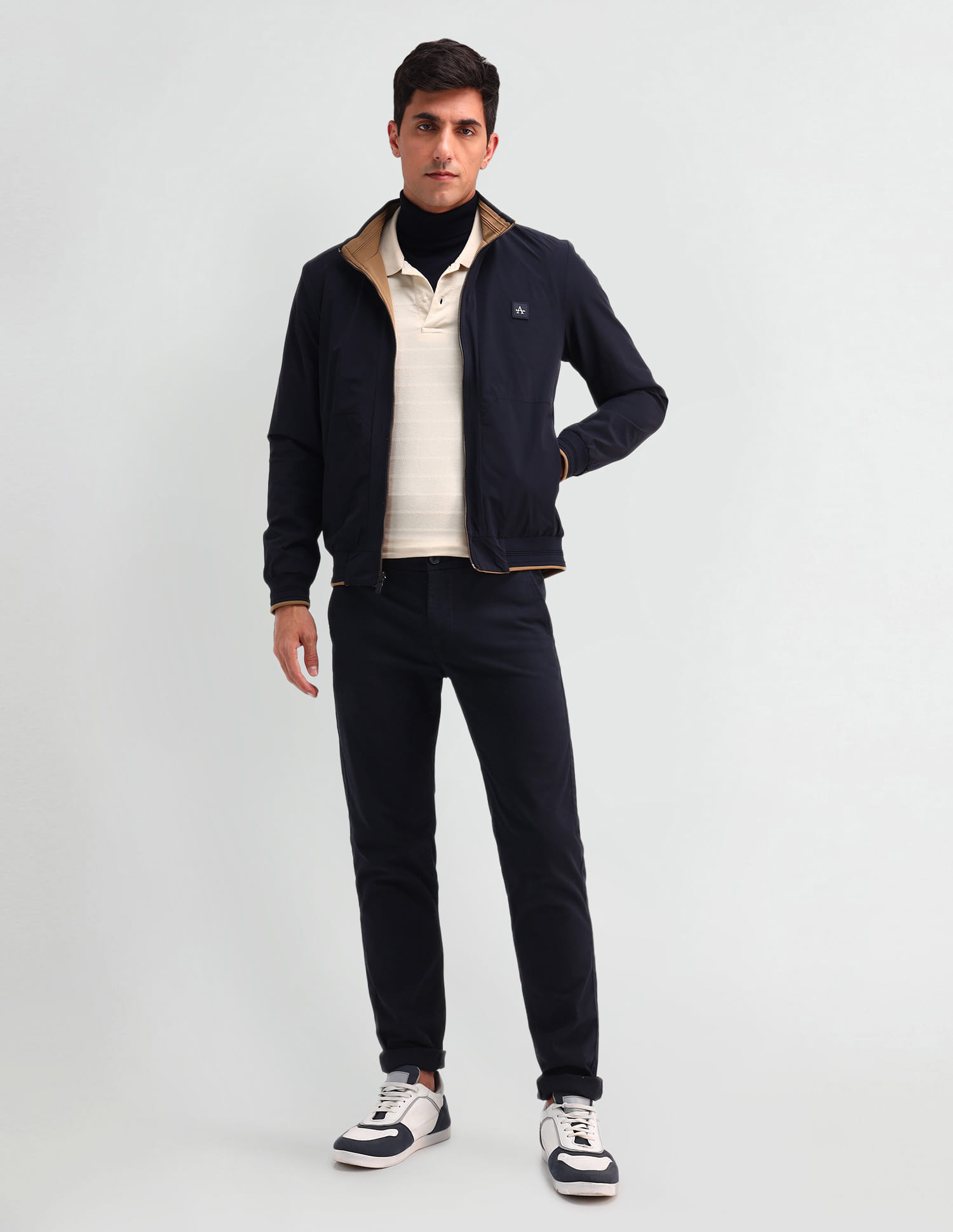 Buy Arrow Sport Reversible Regular Fit Bomber Jacket - NNNOW.com
