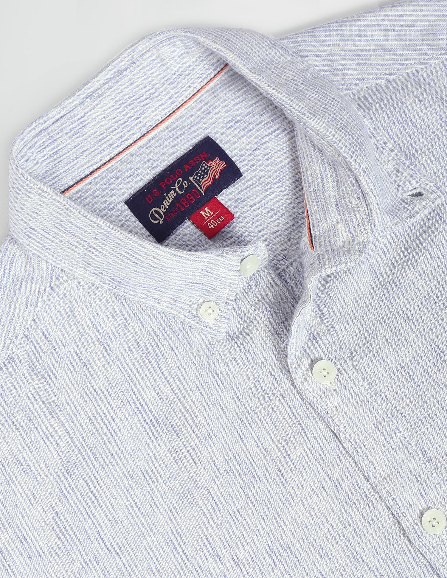 U.S. Polo Assn. Denim Co. Vertical Stripe Cotton Shirt