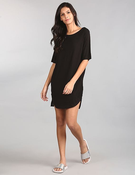 Buy GAP Women Black Pure Body Essentials T-Shirt Dress - NNNOW.com Buy GAP Women Black Pure Body Essentials T-Shirt Dress - NNNOW.com
