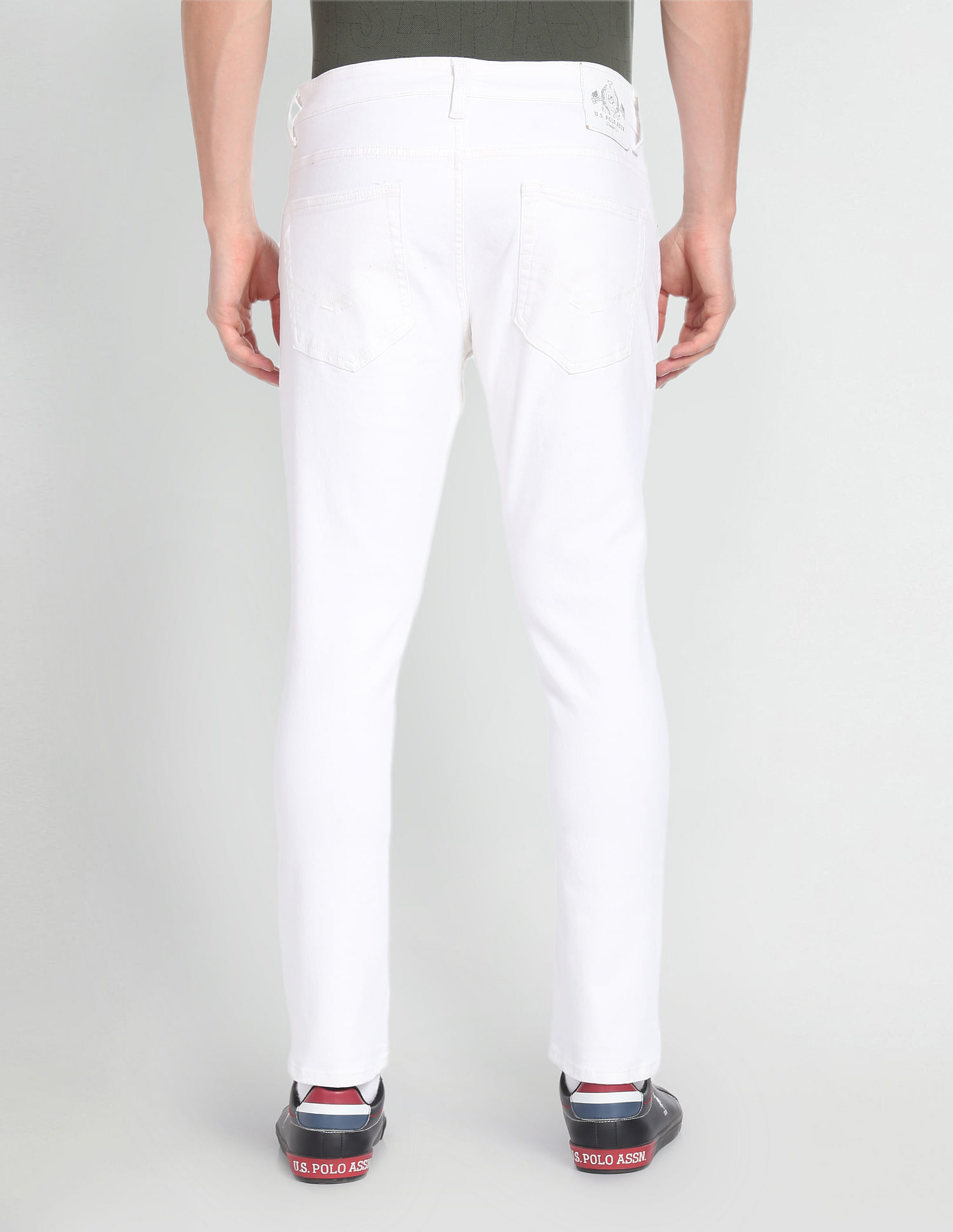 U.S. Polo Assn. Denim Co. Henry Cropped Fit White Jeans
