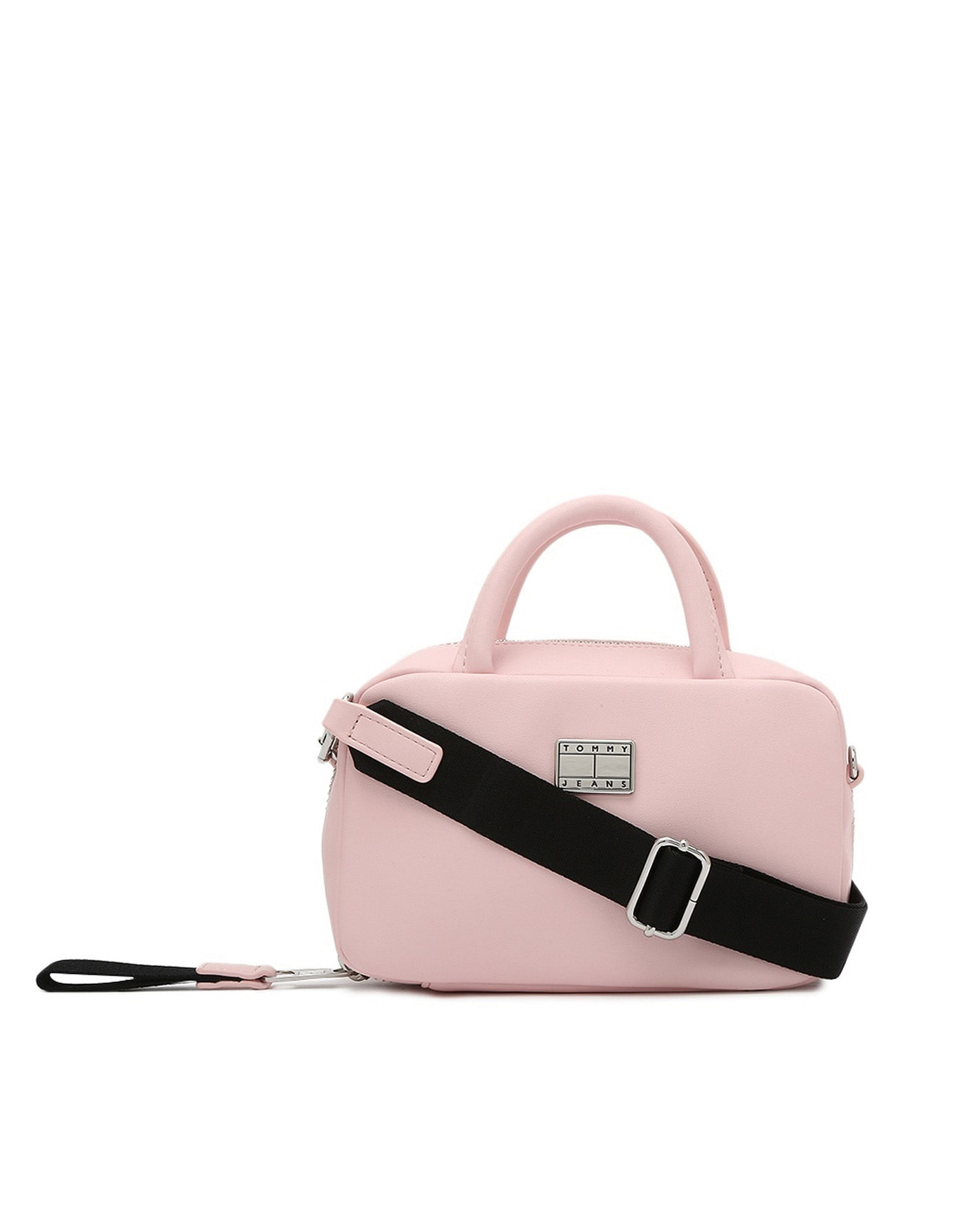 Tommy Hilfiger Solid Pink Pu Sling Bag