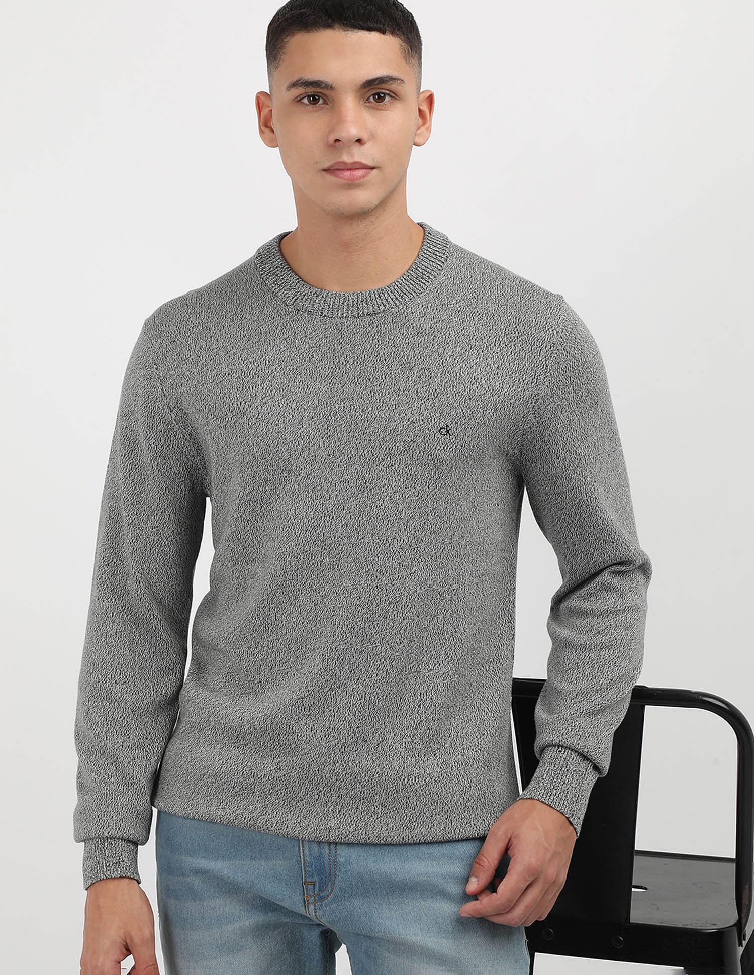 Calvin Klein Jeans Mouline Cotton Regular Fit Sweater
